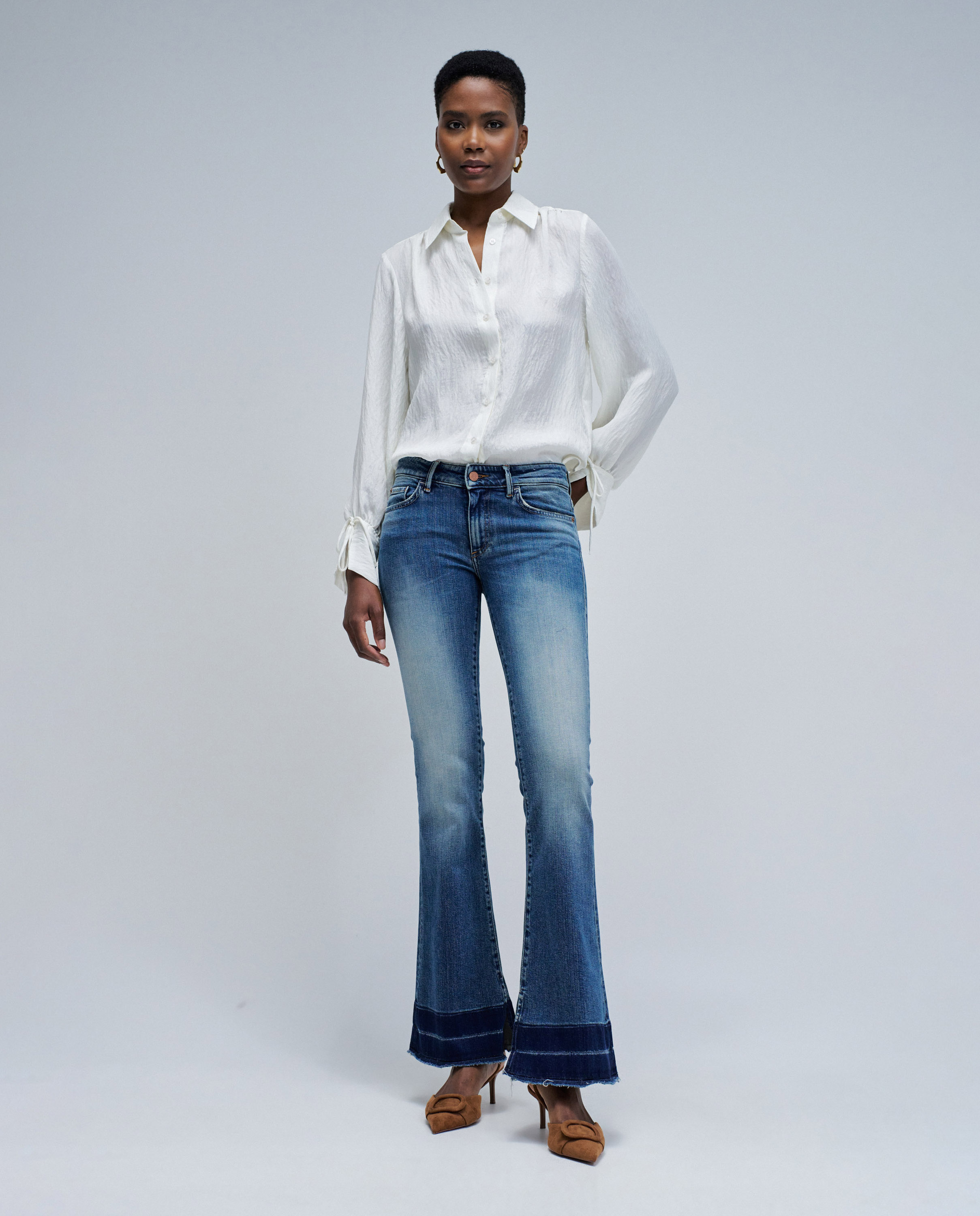 Vaqueros de mujer wonder flare - Salsa Jeans - Azul Azul-1