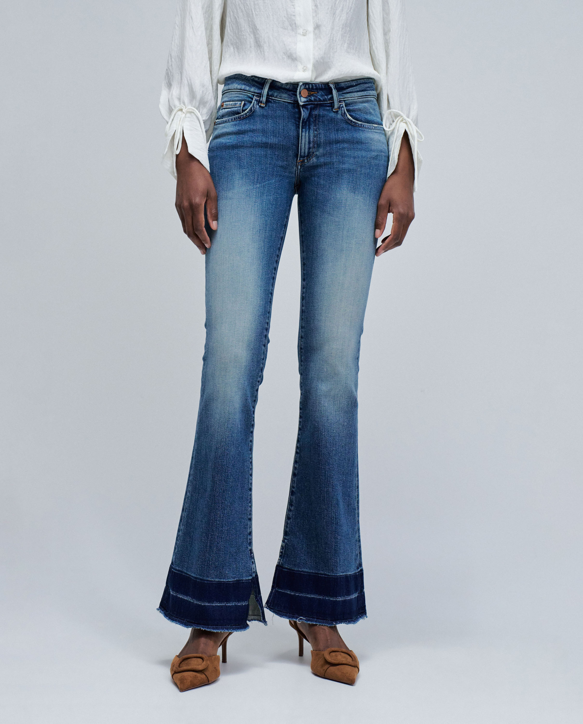 Vaqueros de mujer wonder flare - Salsa Jeans - Azul Azul-5
