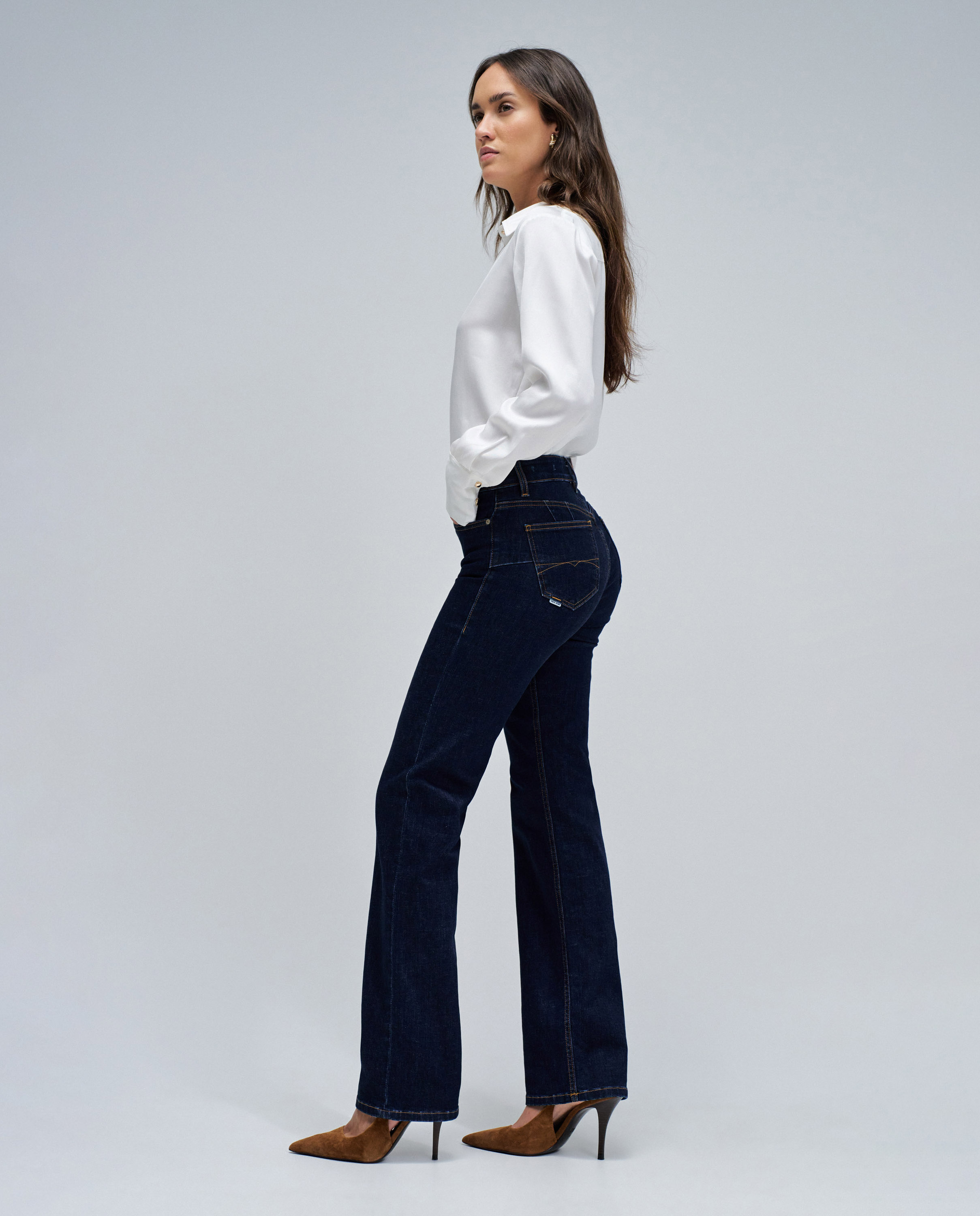 Vaqueros de mujer destiny push up straight - Salsa Jeans - Azul Azul-2