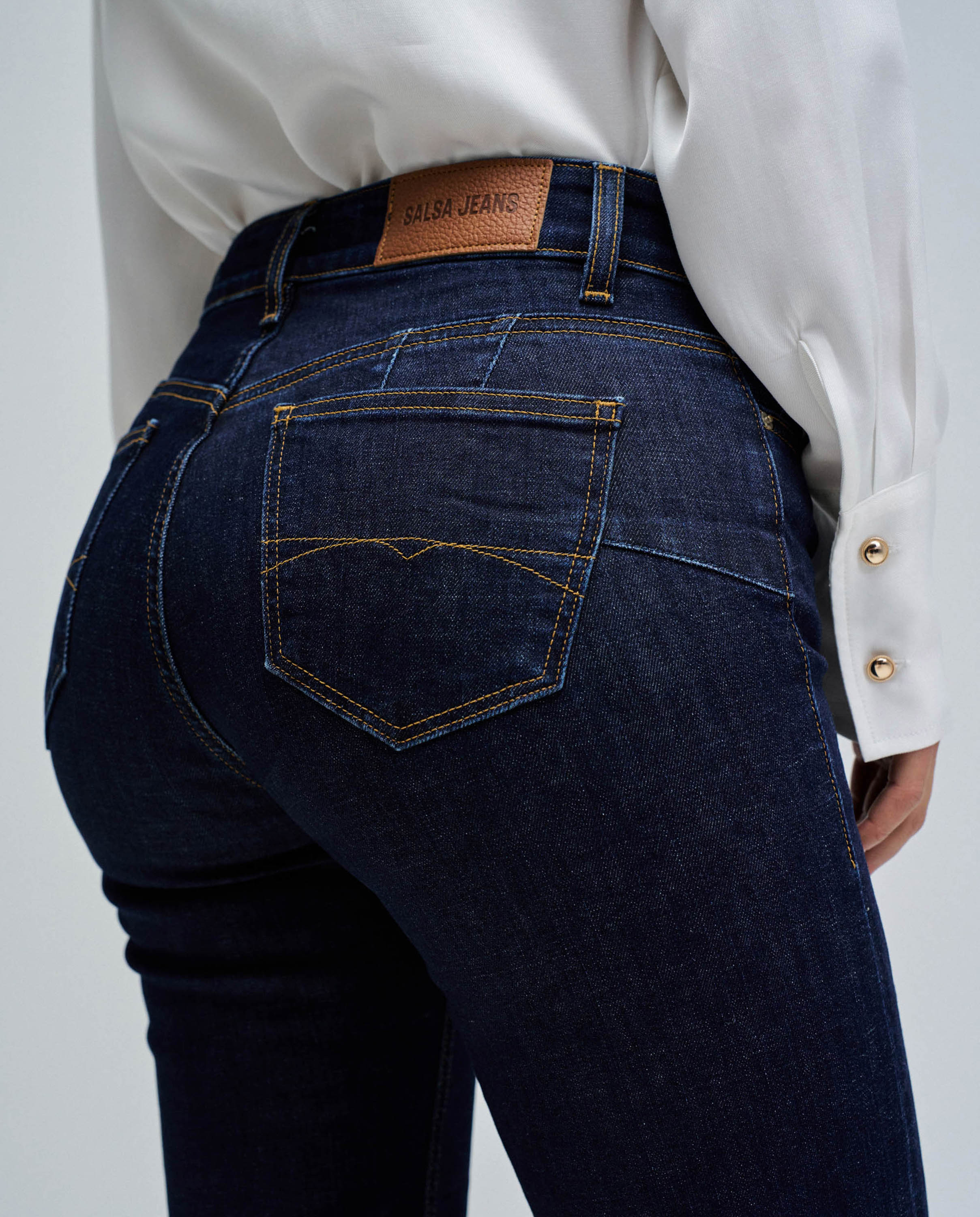 Vaqueros de mujer destiny push up straight - Salsa Jeans - Azul Azul-4