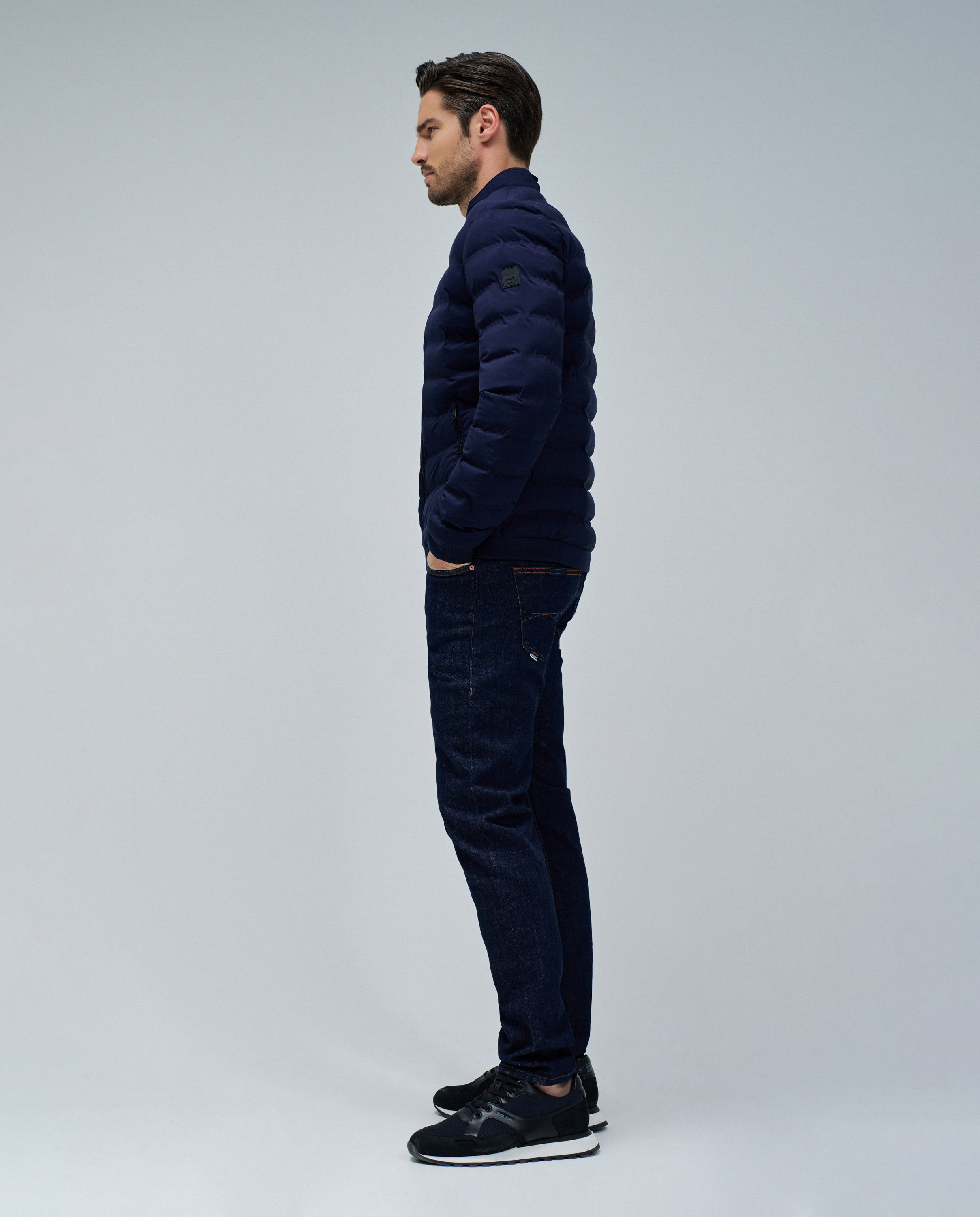 Abrigo acolchado con bolsillos de hombre - Salsa Jeans - Azul oscuro Azul oscuro-2
