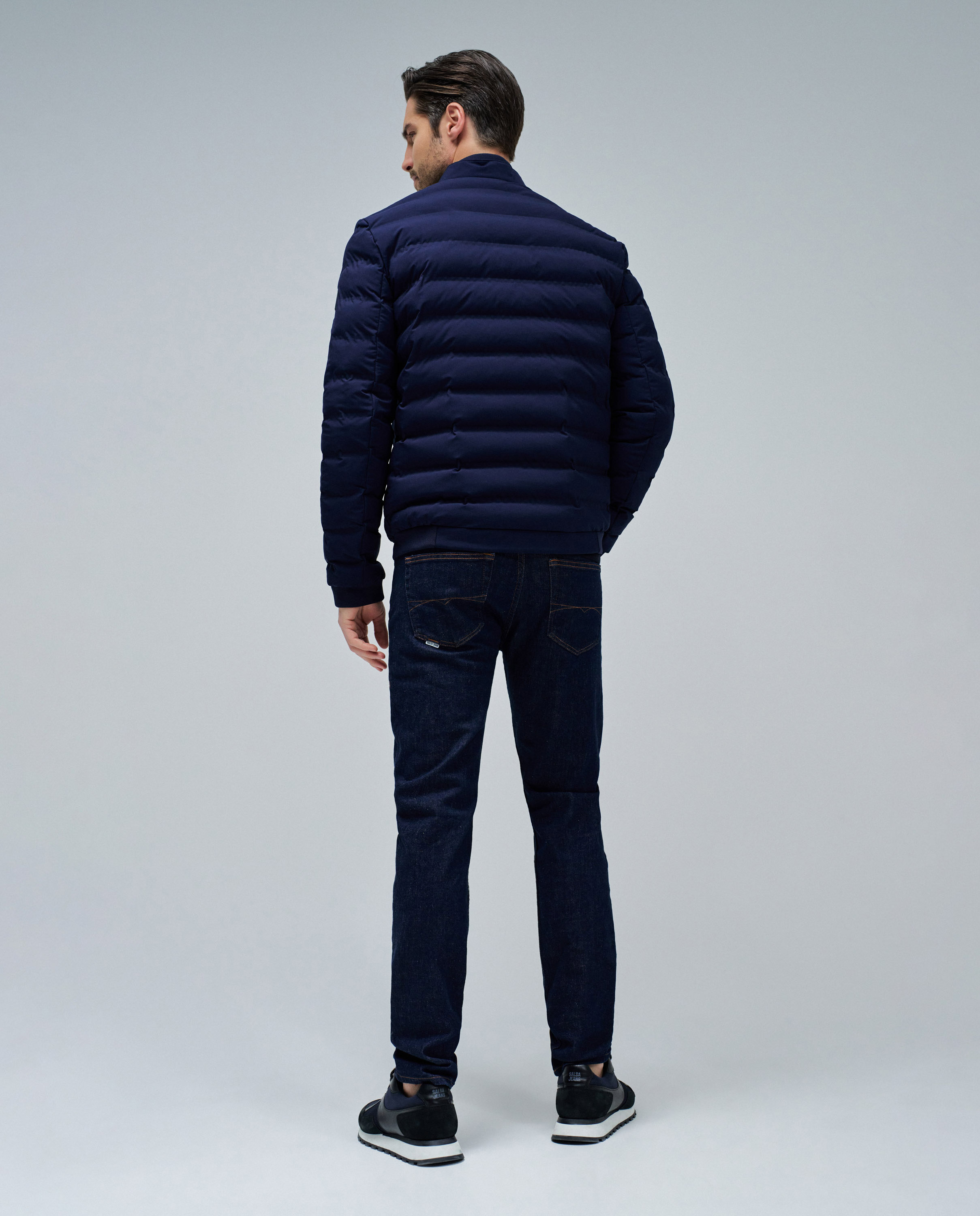 Abrigo acolchado con bolsillos de hombre - Salsa Jeans - Azul oscuro Azul oscuro-3
