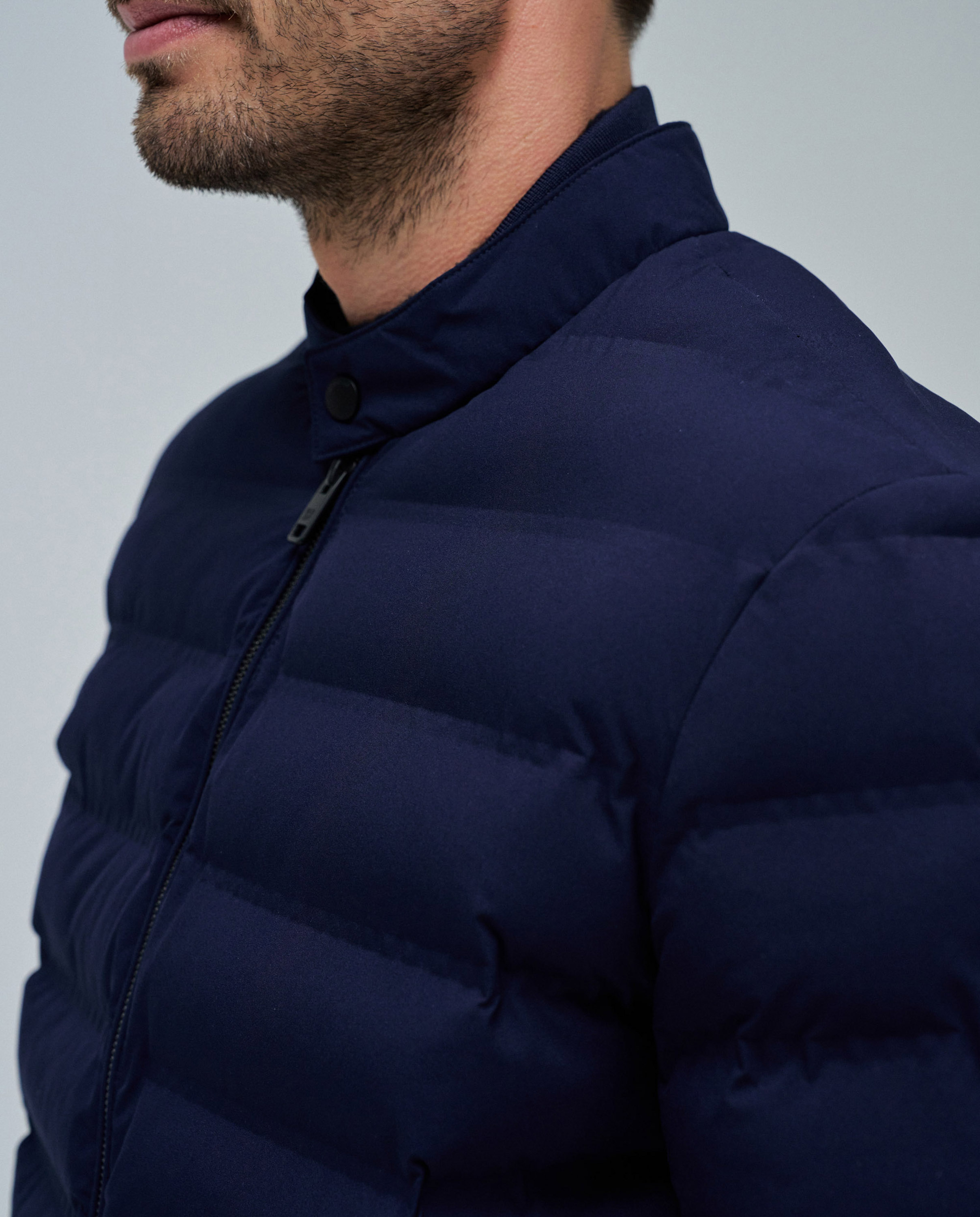 Abrigo acolchado con bolsillos de hombre - Salsa Jeans - Azul oscuro Azul oscuro-4