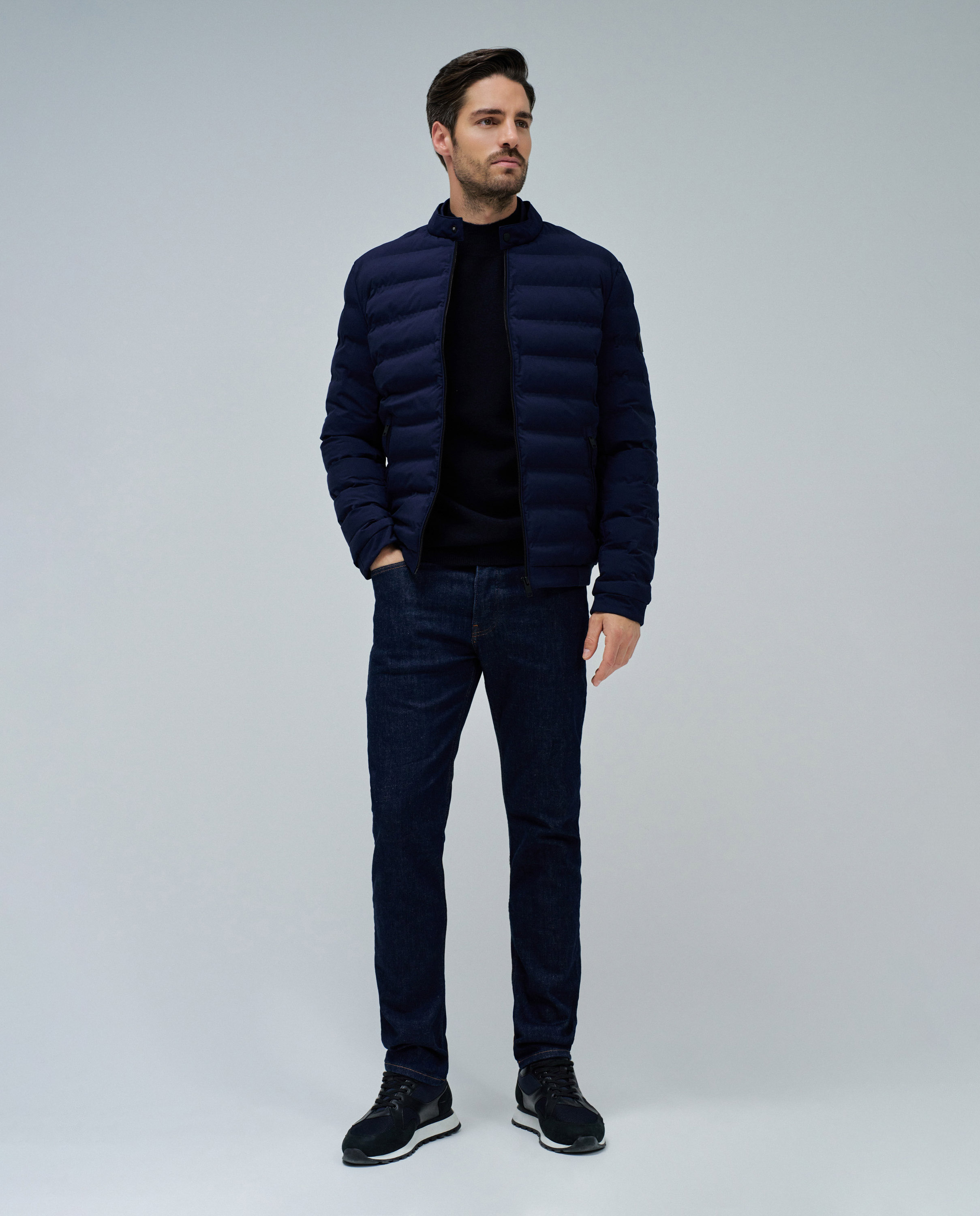 Abrigo acolchado con bolsillos de hombre - Salsa Jeans - Azul oscuro Azul oscuro-5