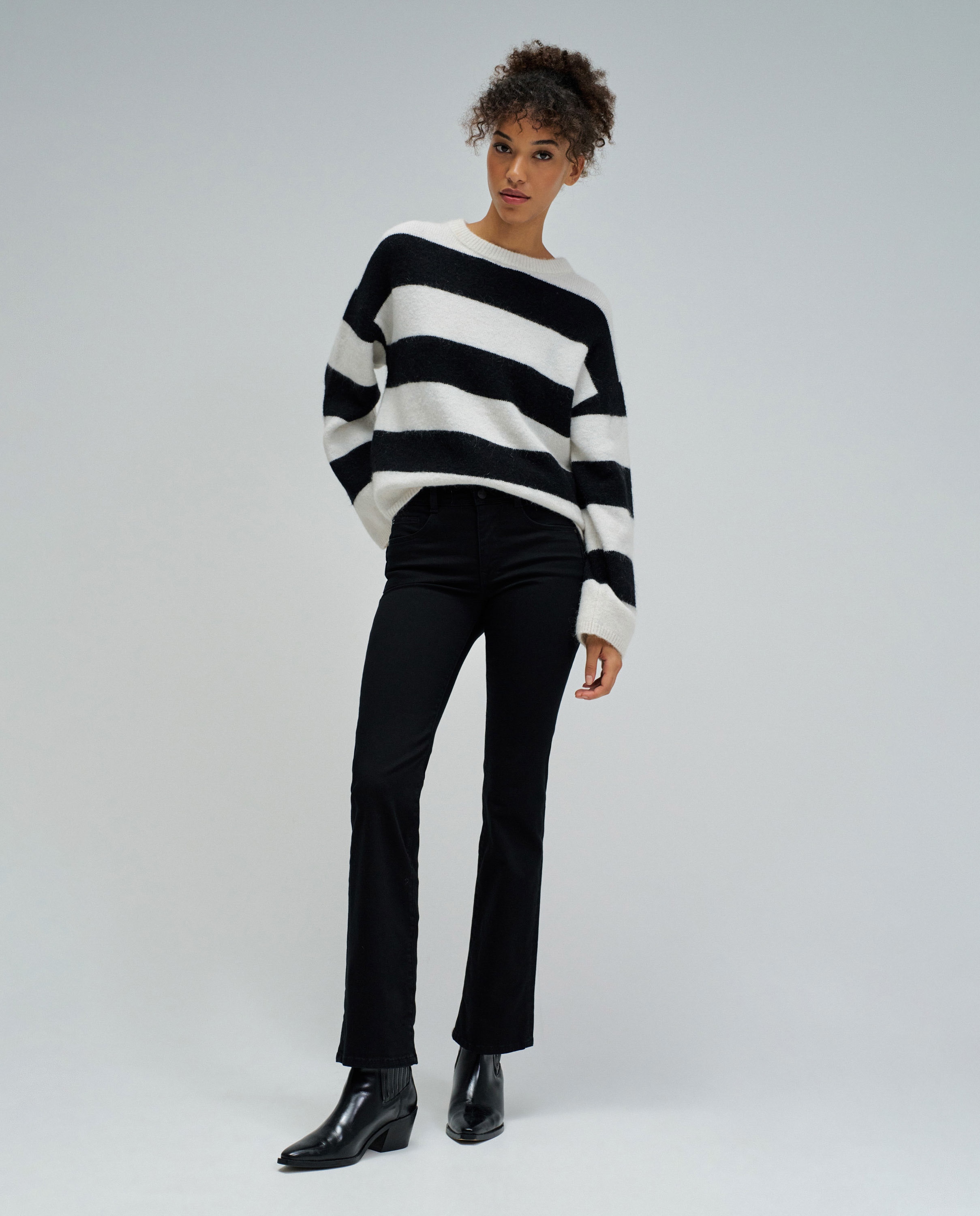 Vaqueros de mujer secret push in bootcut - Salsa Jeans - Negro Negro-1