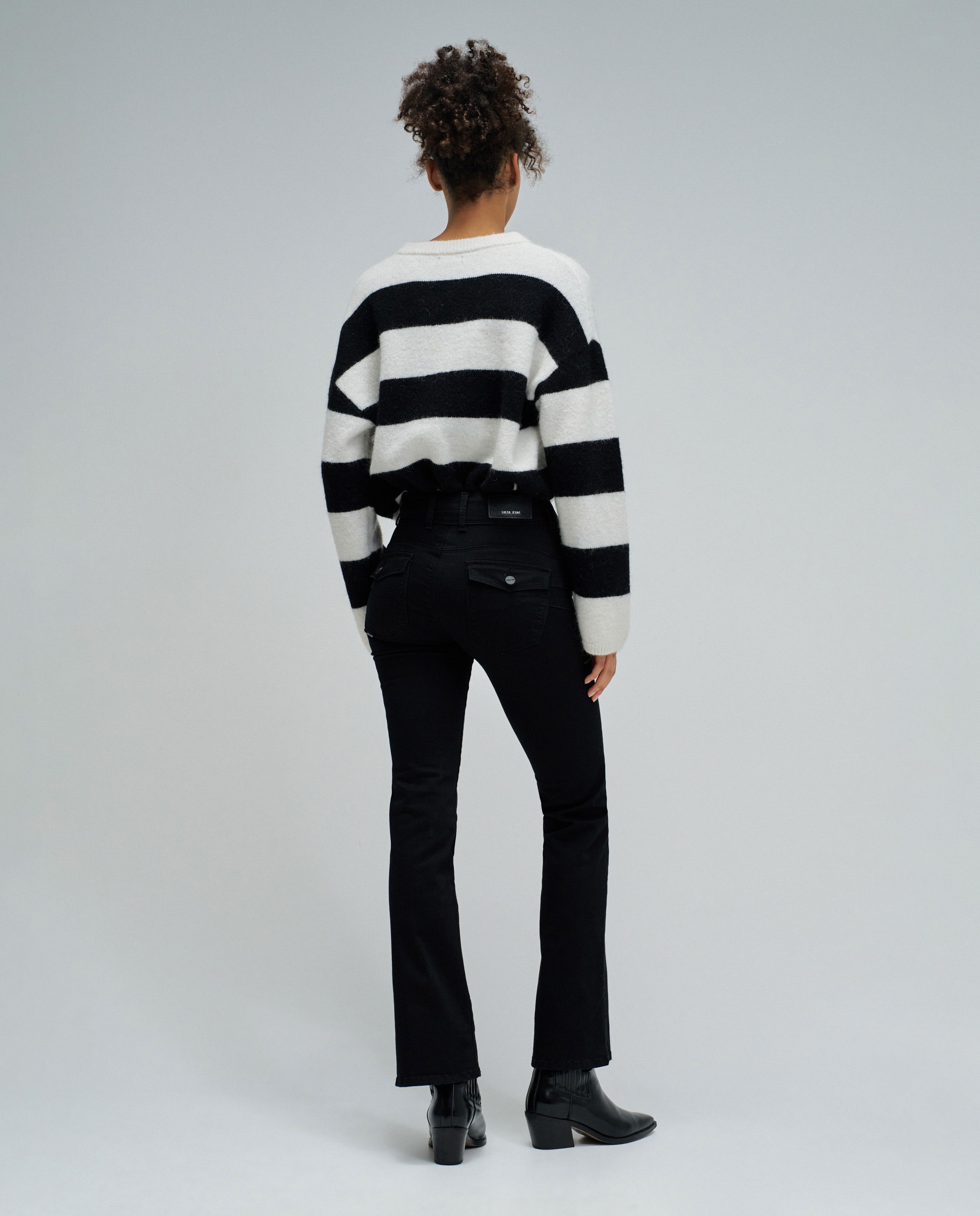 Vaqueros de mujer secret push in bootcut - Salsa Jeans - Negro Negro-3