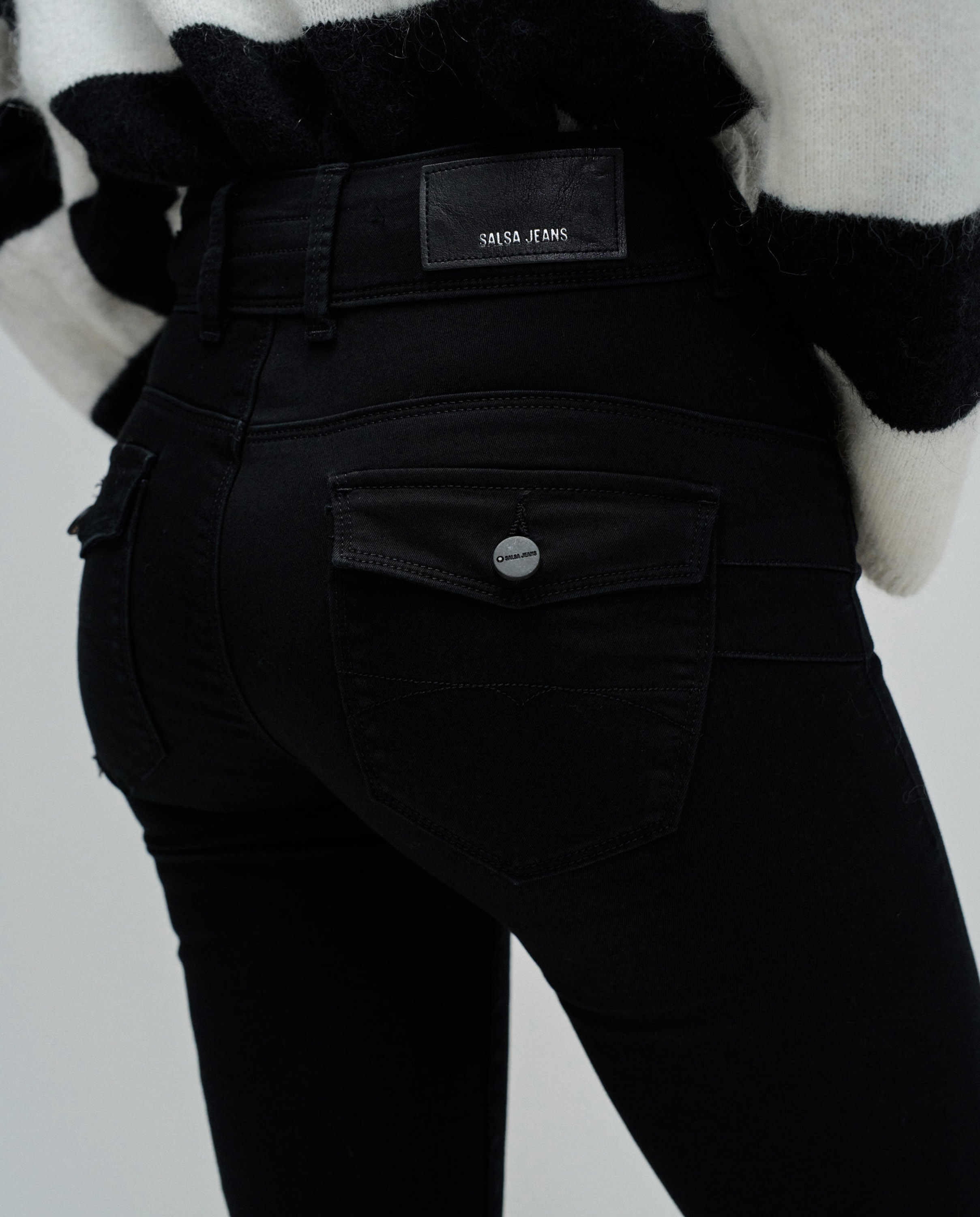 Vaqueros de mujer secret push in bootcut - Salsa Jeans - Negro Negro-4