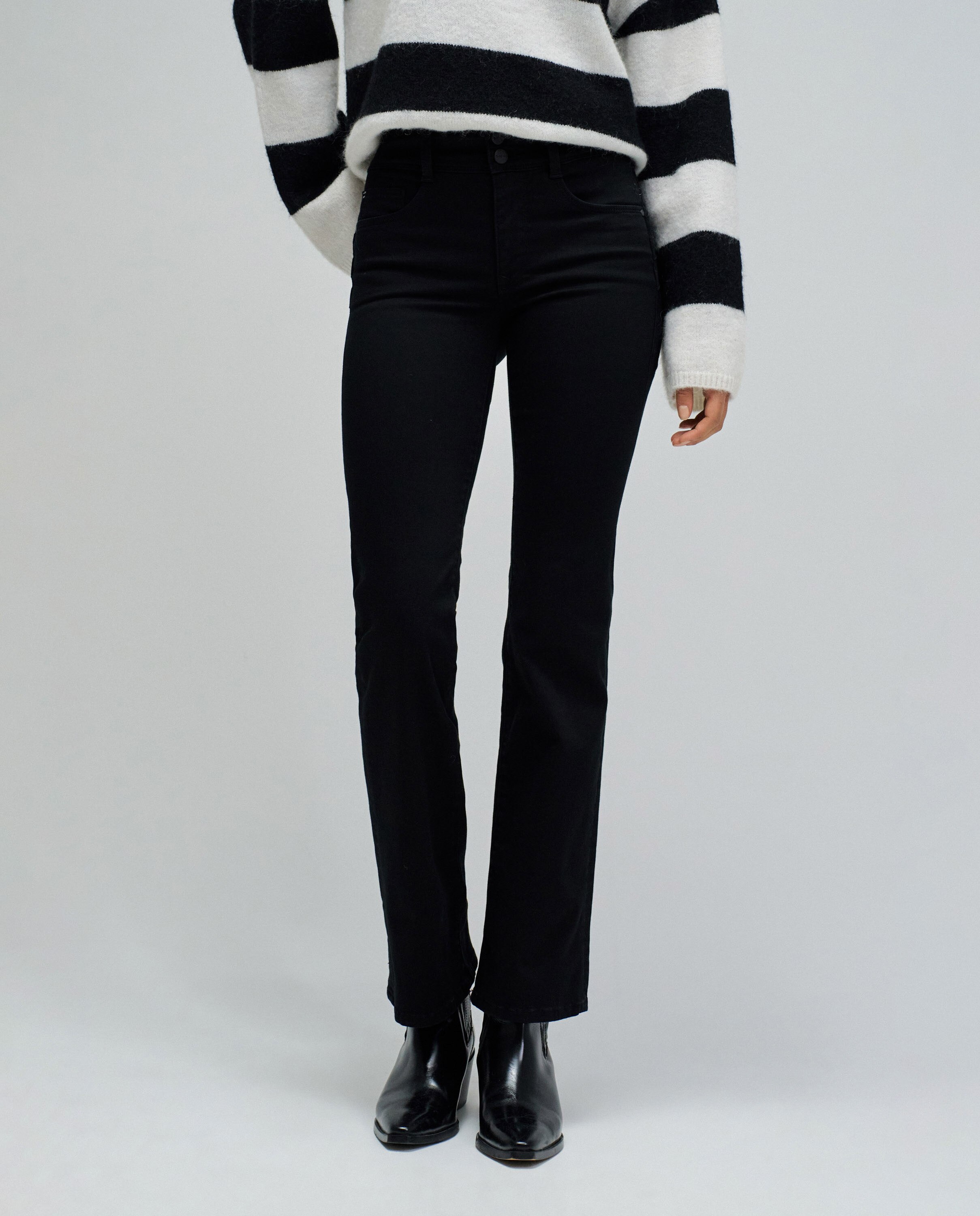 Vaqueros de mujer secret push in bootcut - Salsa Jeans - Negro Negro-5