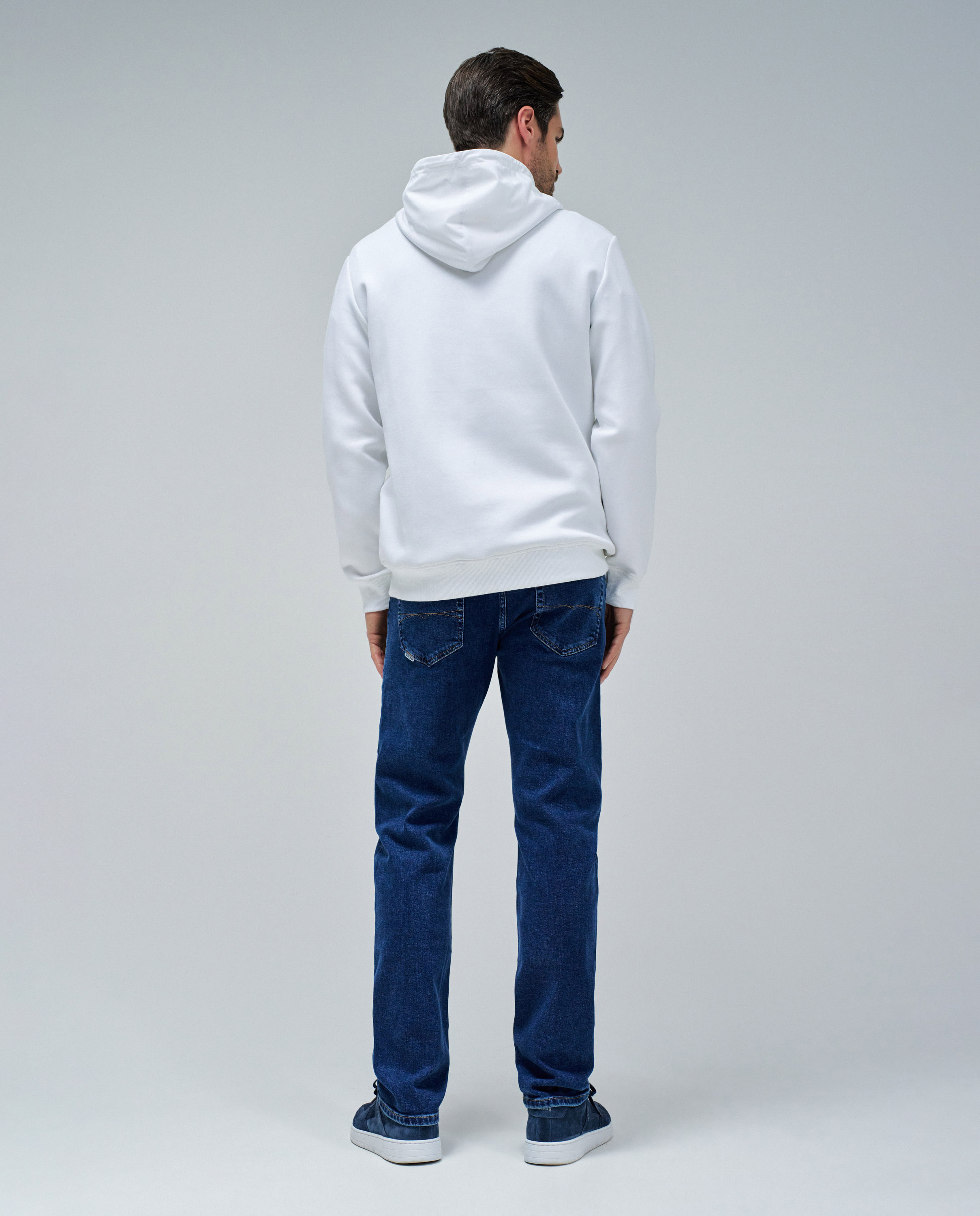 Sudadera de hombre con capucha - Salsa Jeans - Blanco Blanco-3