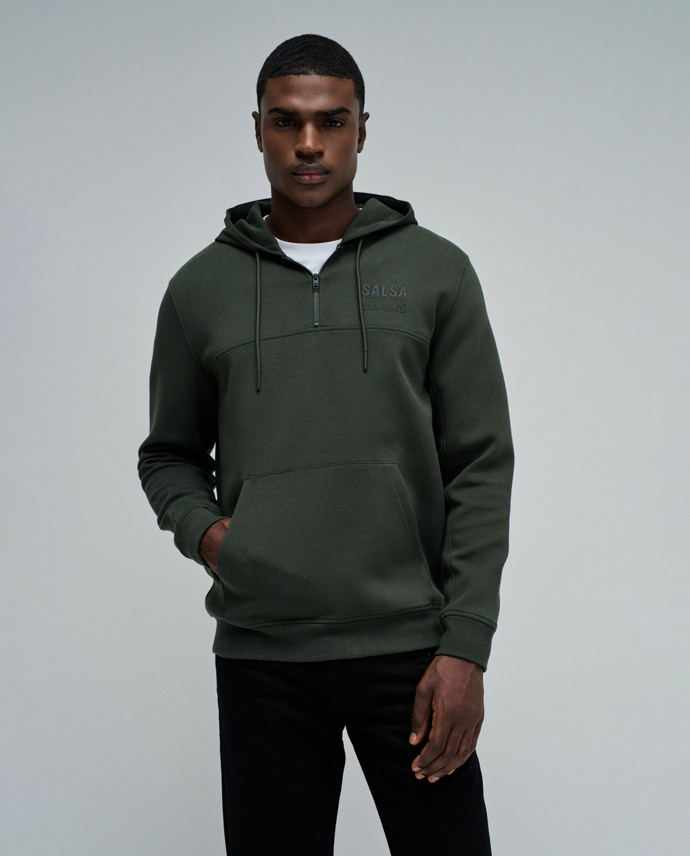 Imagen 0 de Sudadera de hombre con capucha Verde oscuro