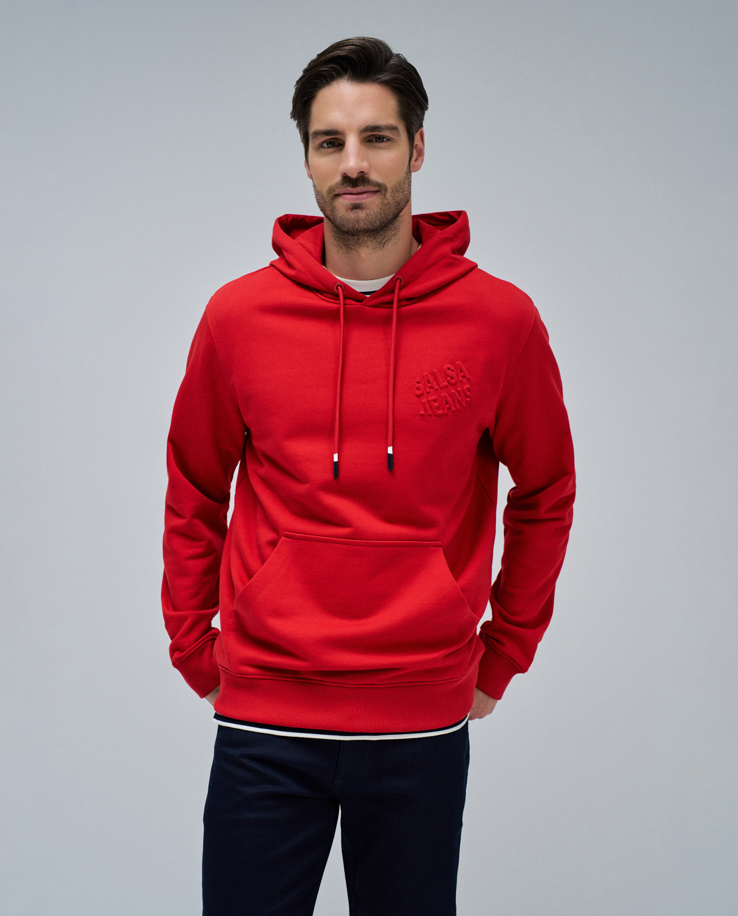 Imagen 0 de Sudadera de hombre con logo Rojo