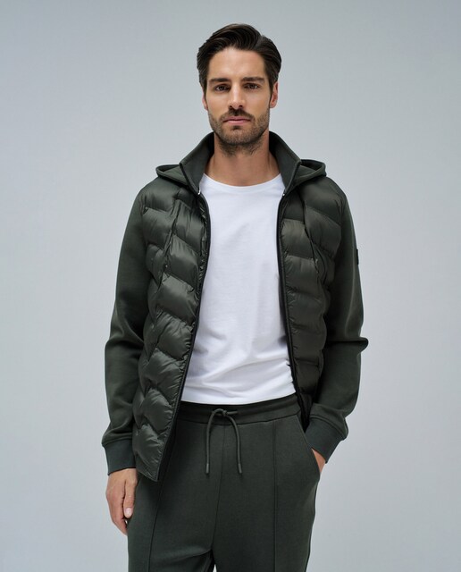 Imagen 0 de Chaqueta de hombre acolchada con mezcla de materiales