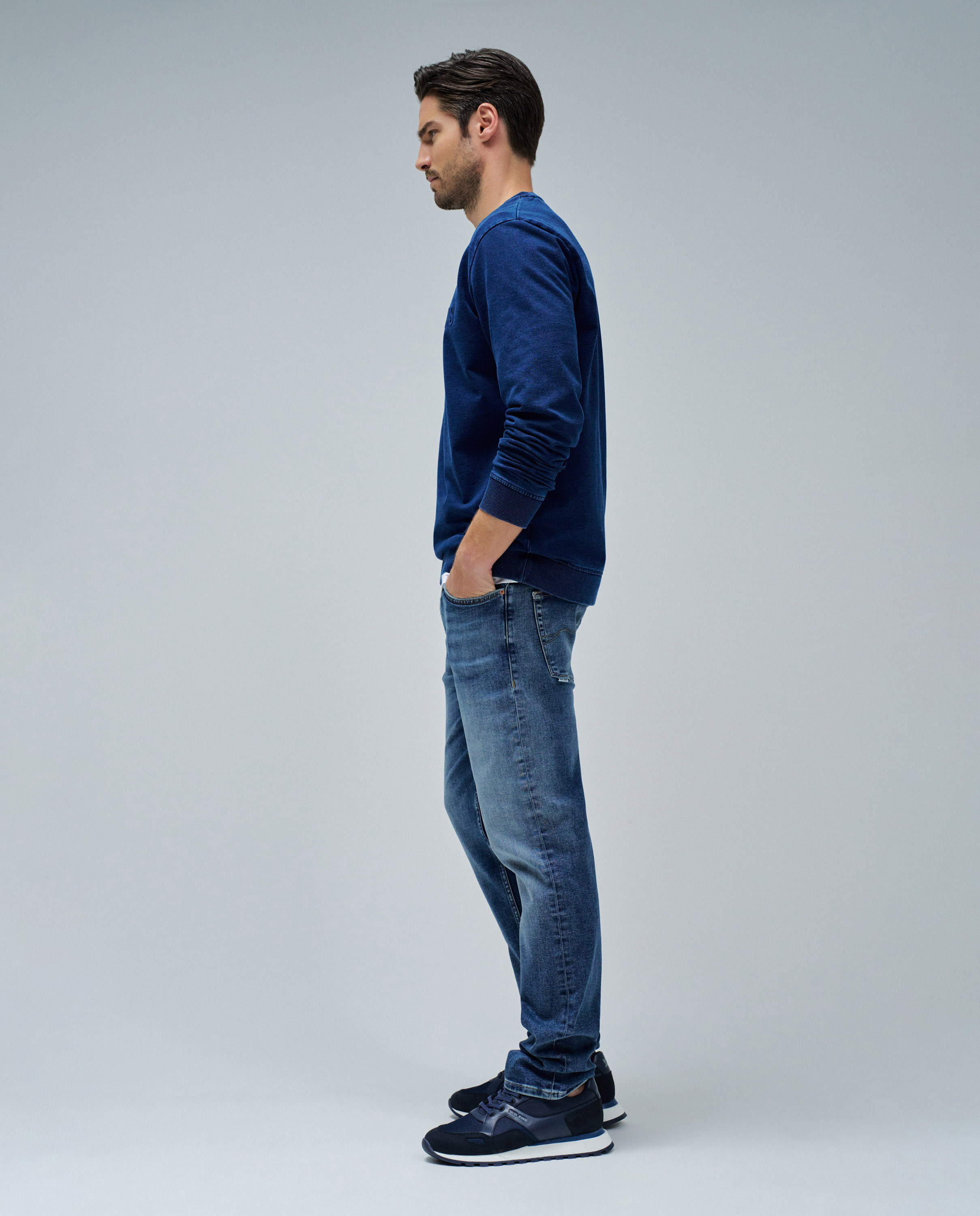 Sudadera de hombre con logo - Salsa Jeans - Azul Azul-2