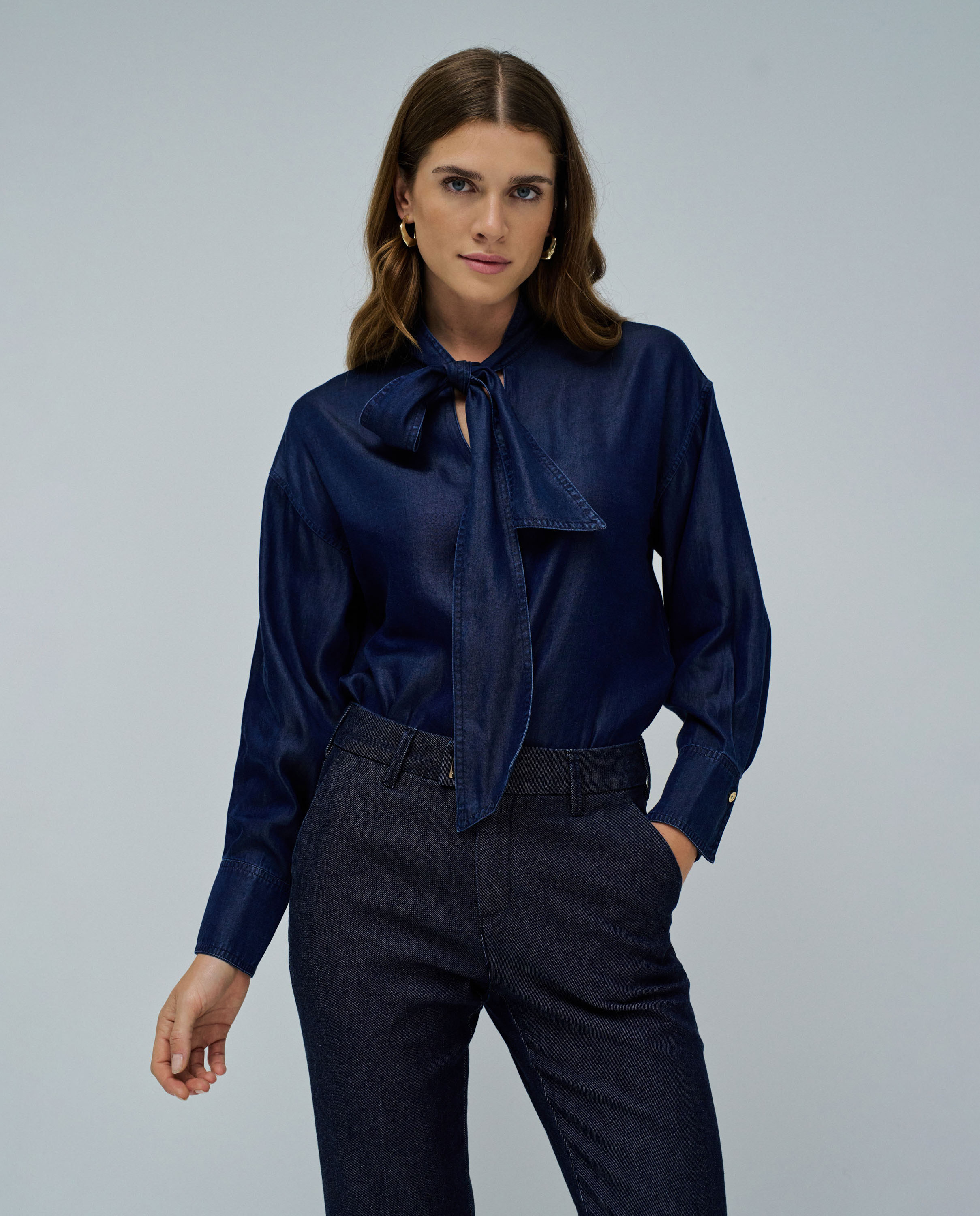 Blusa de mujer en lightdenim - Salsa Jeans - Azul Azul-1