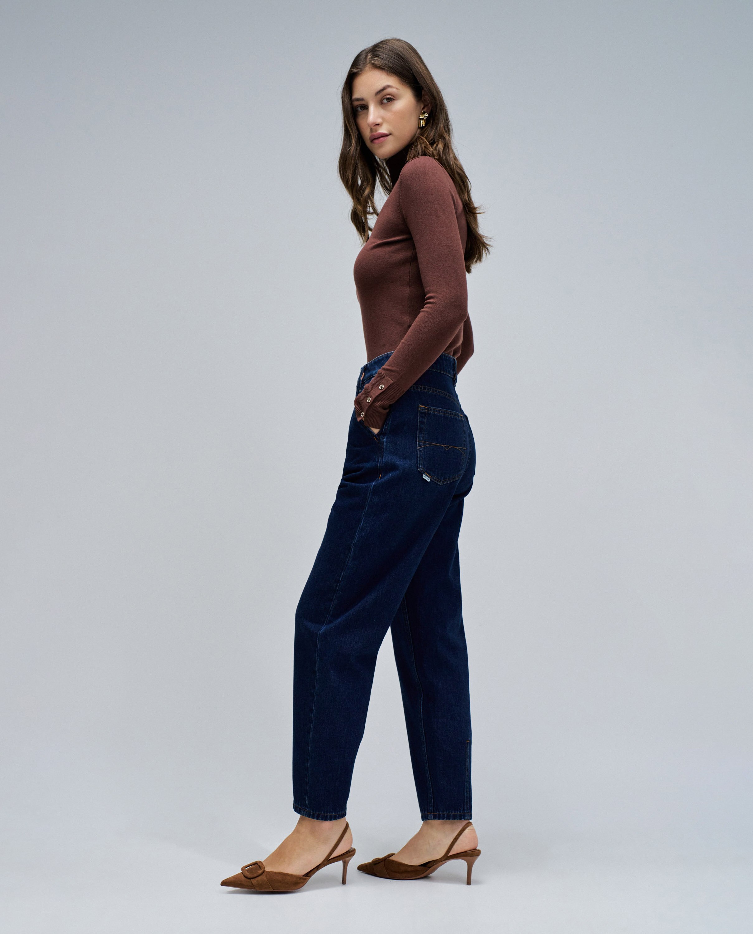 Vaqueros de mujer slouchy cropped slim - Salsa Jeans - Azul Azul-2