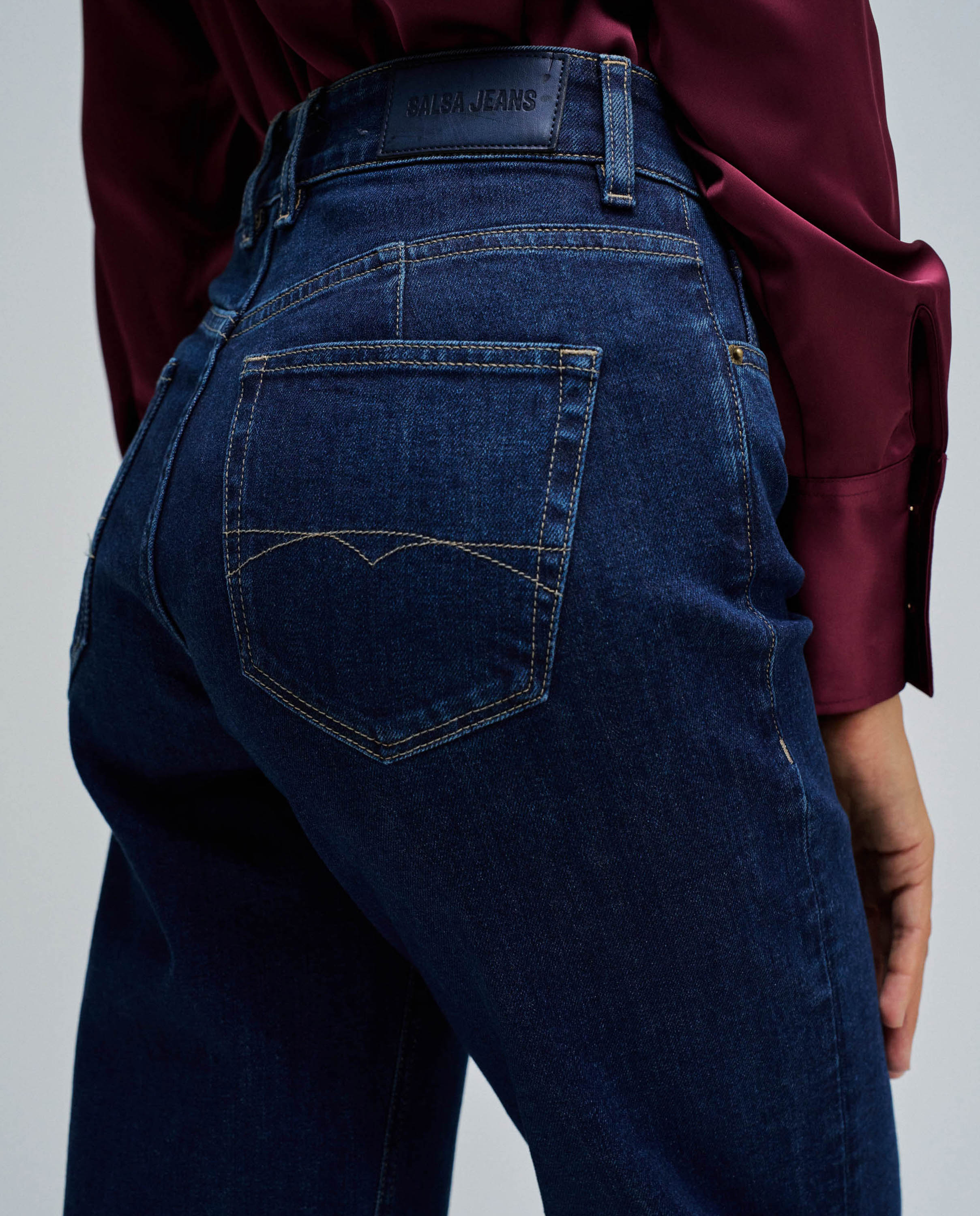 Vaqueros de mujer true straight - Salsa Jeans - Azul Azul-4