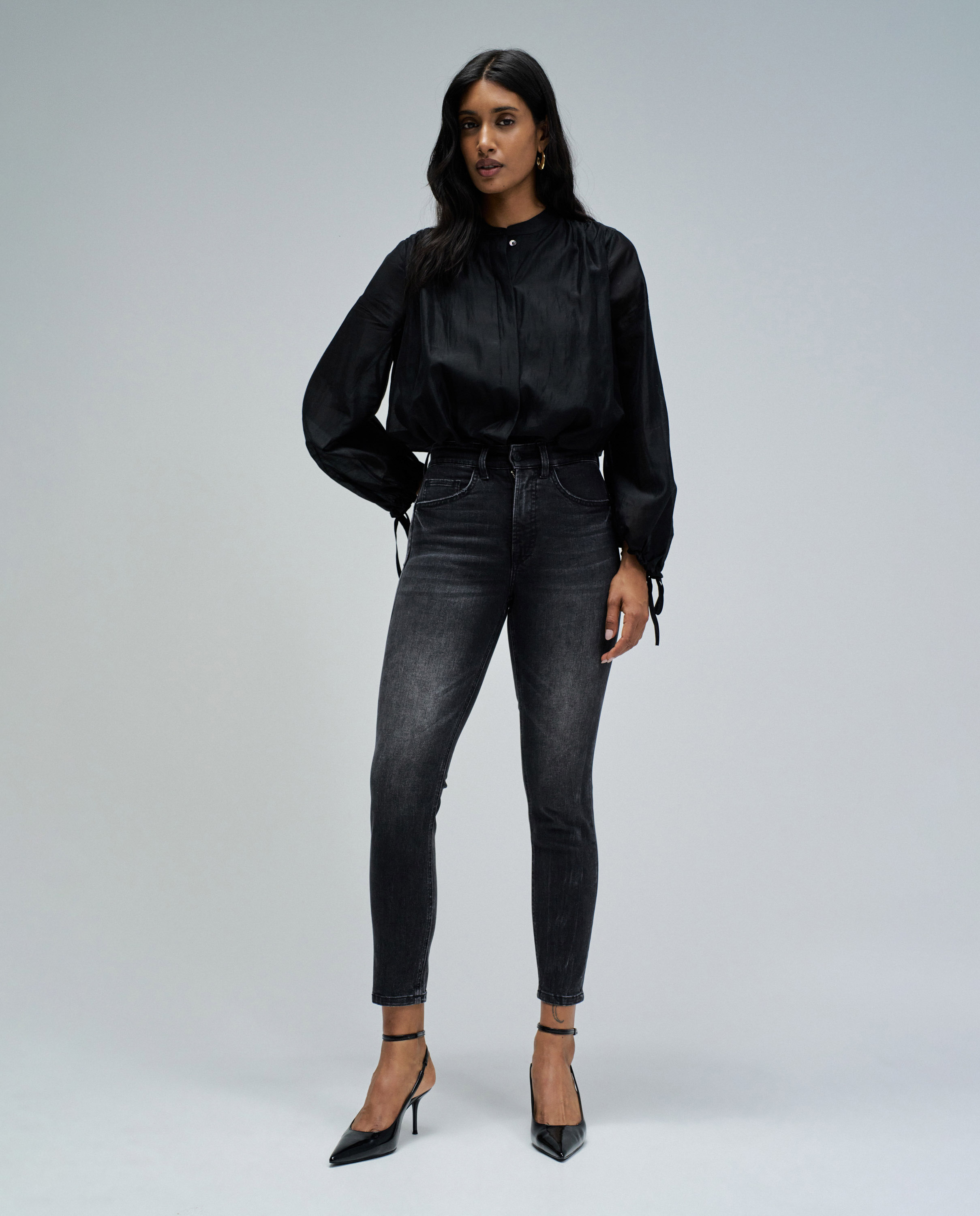 Vaqueros de mujer faith cropped skinny - Salsa Jeans - Negro Negro-1