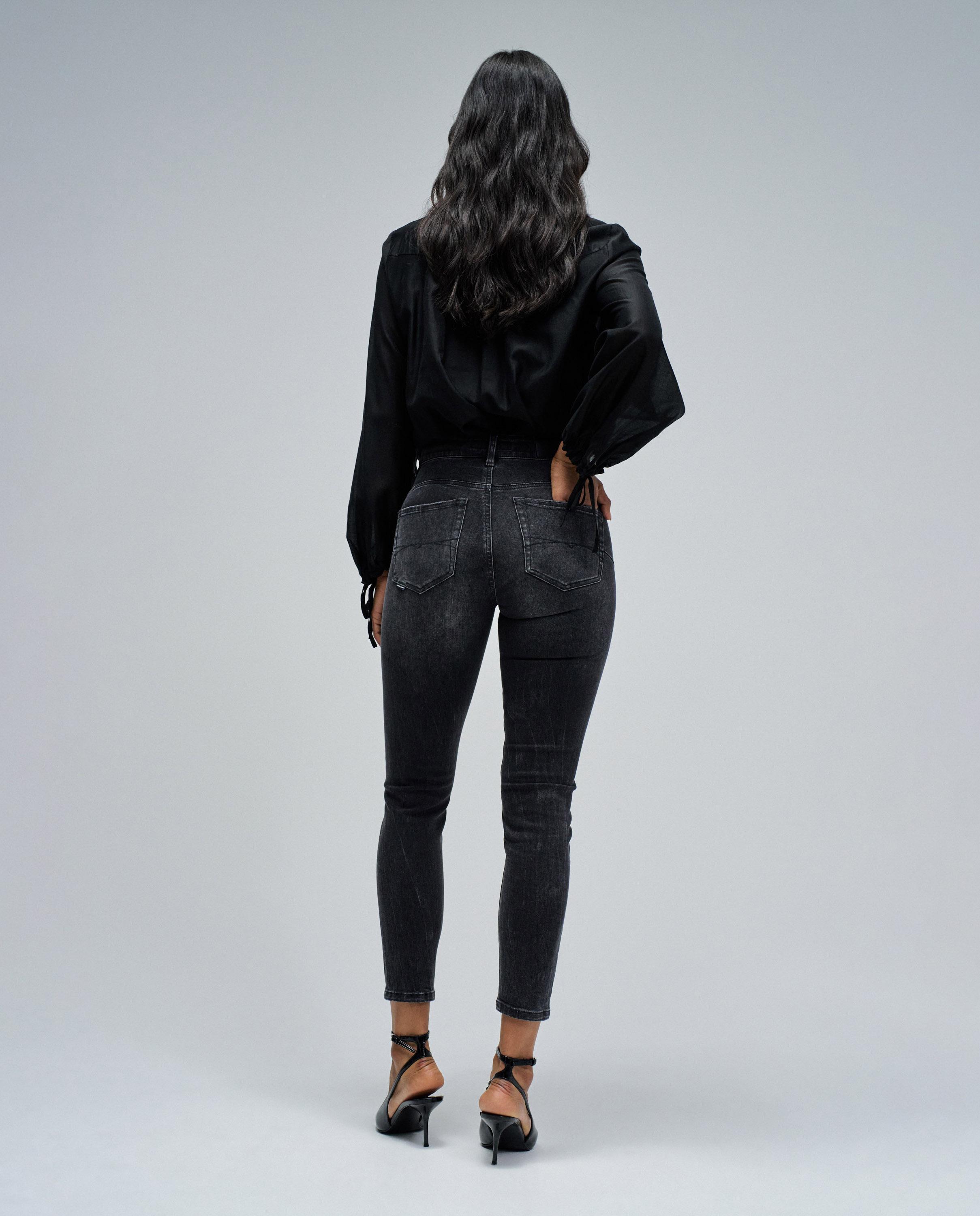 Vaqueros de mujer faith cropped skinny - Salsa Jeans - Negro Negro-3