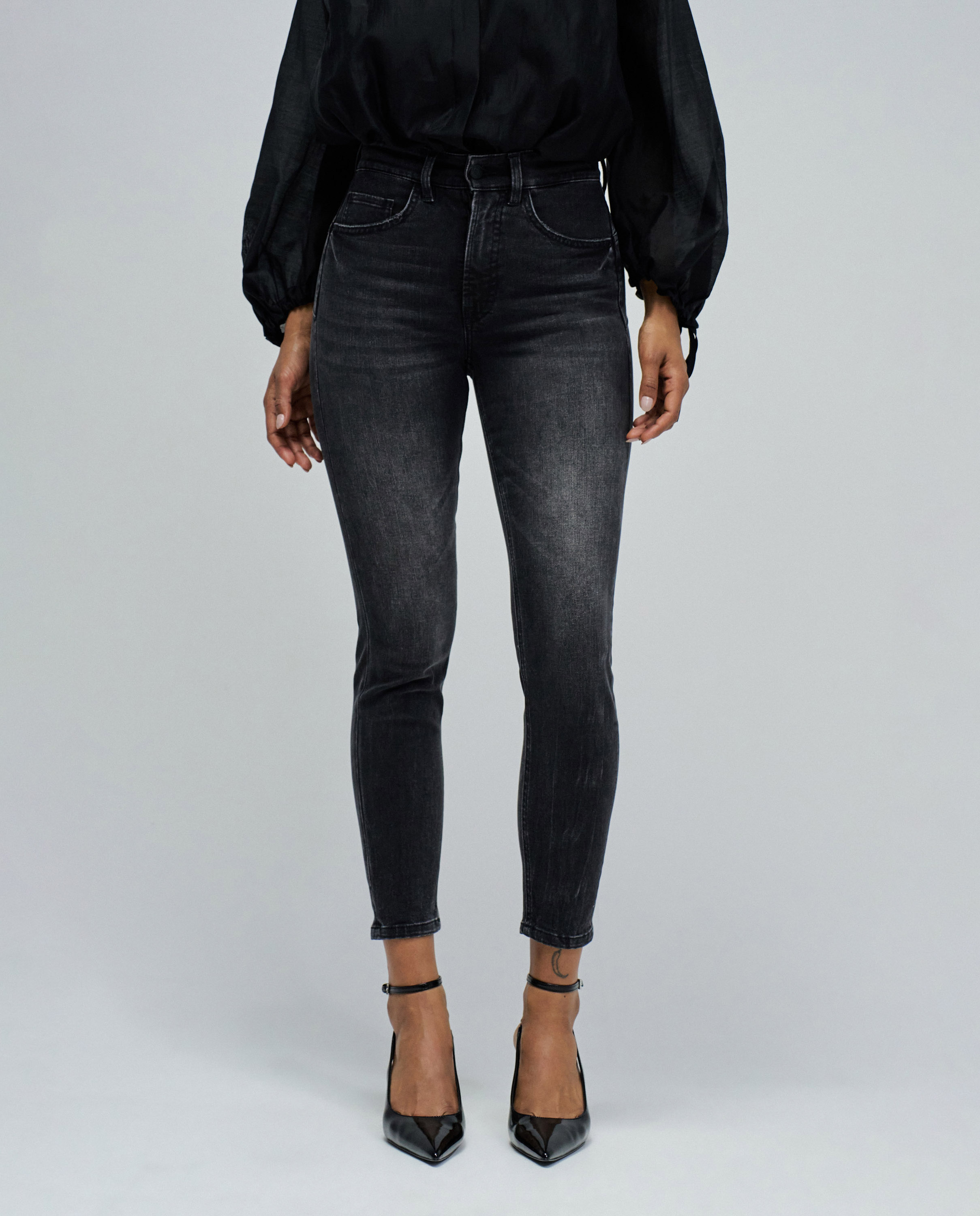 Vaqueros de mujer faith cropped skinny - Salsa Jeans - Negro Negro-5