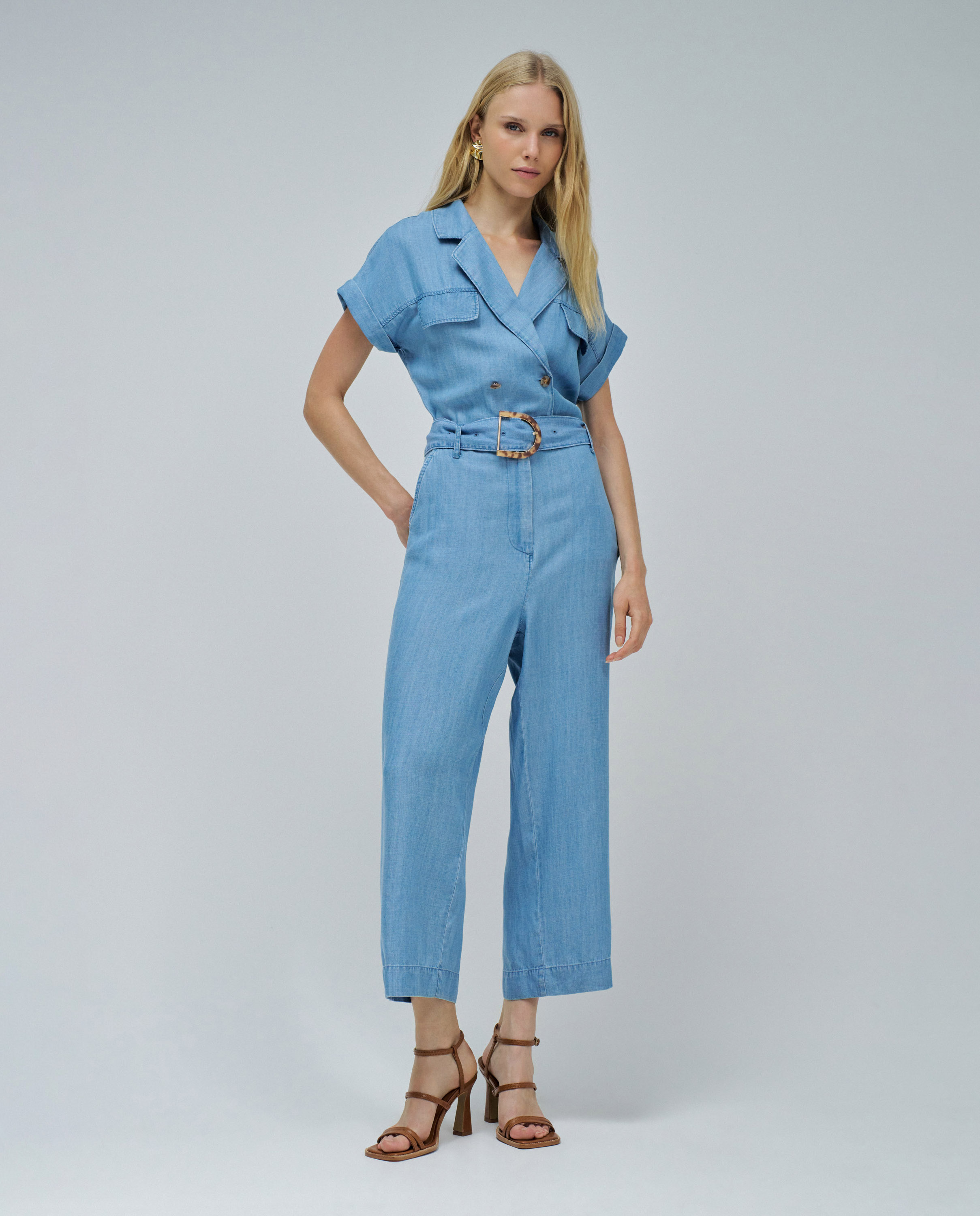 Mono de mujer en lightdenim - Salsa Jeans - Azul claro Azul claro-1