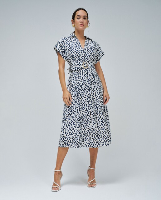 Imagen 0 de Vestido de mujer camisero estampado
