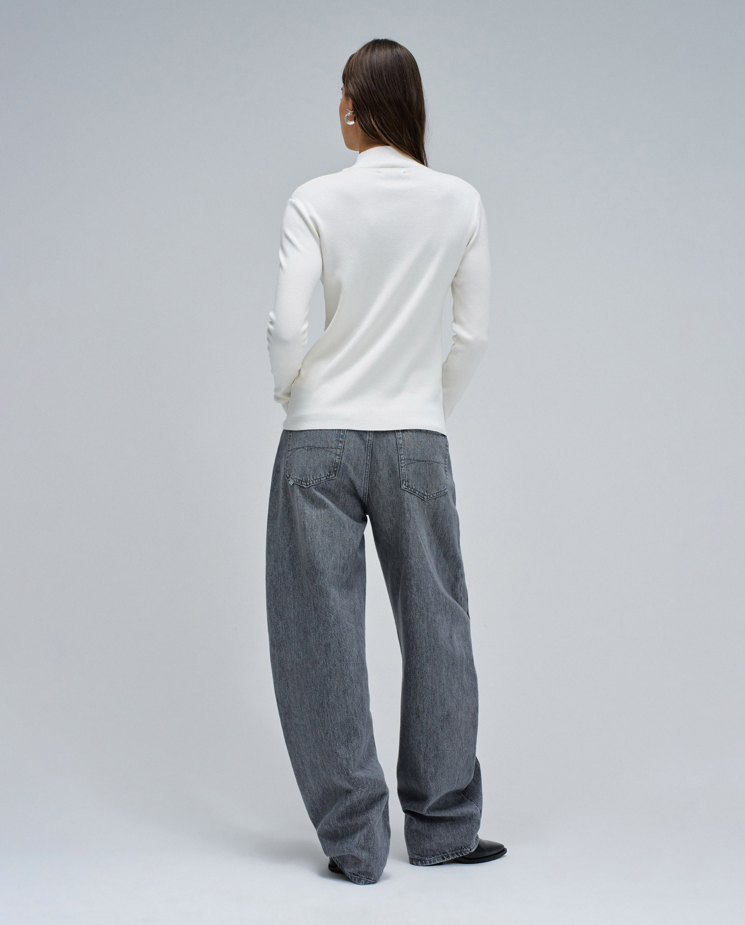 Jersey de mujer de punto acanalado con logo - Salsa Jeans - Crema Crema-3