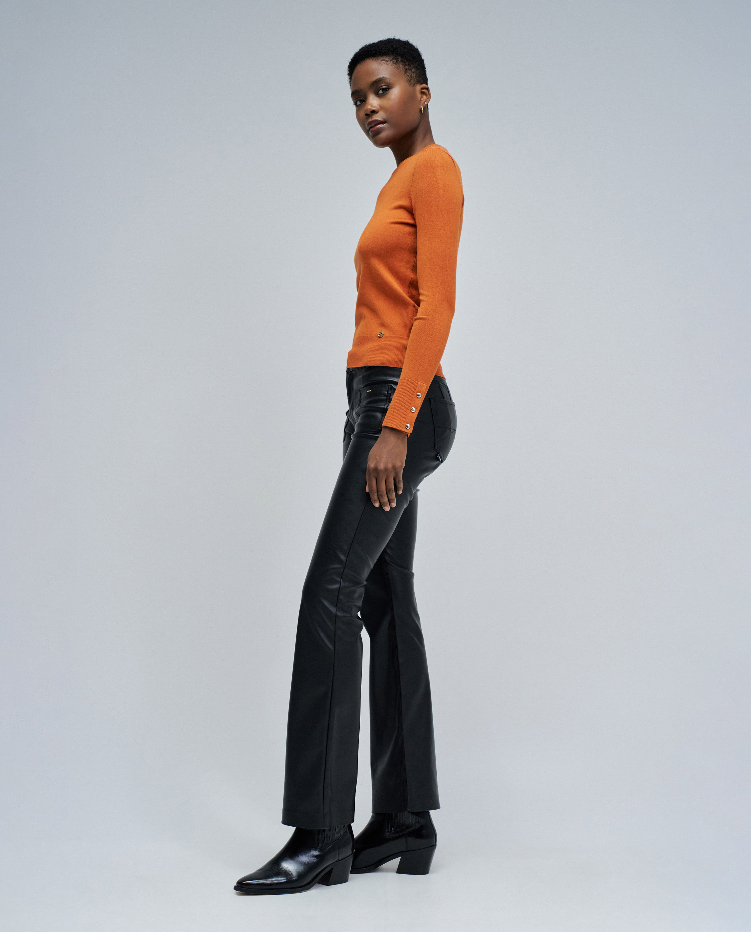 Jersey de mujer de punto básico - Salsa Jeans - Naranja Naranja-2