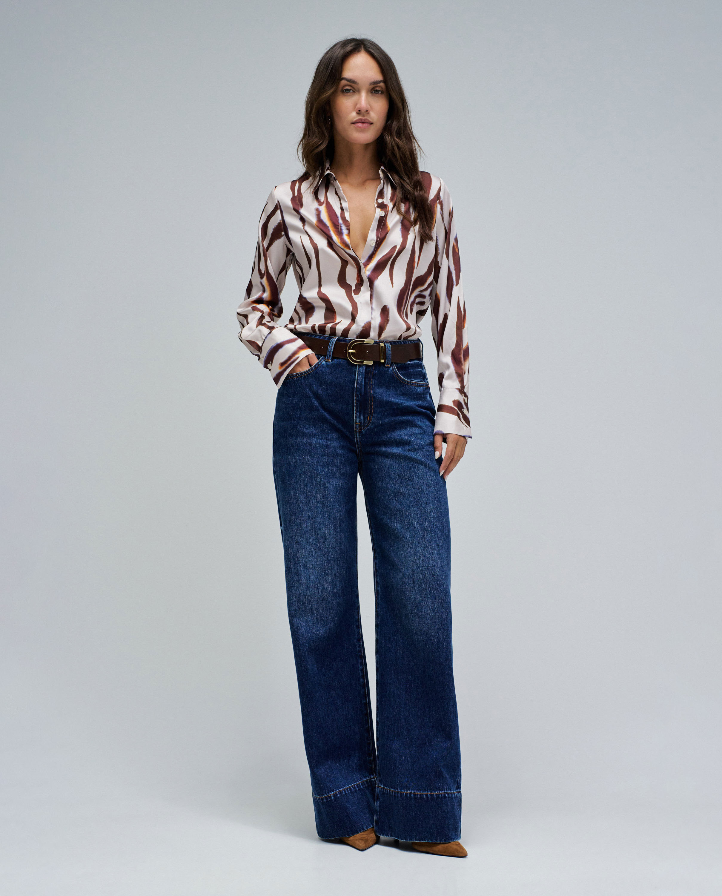 Camisa de mujer con estampado - Salsa Jeans - Camel Camel-5