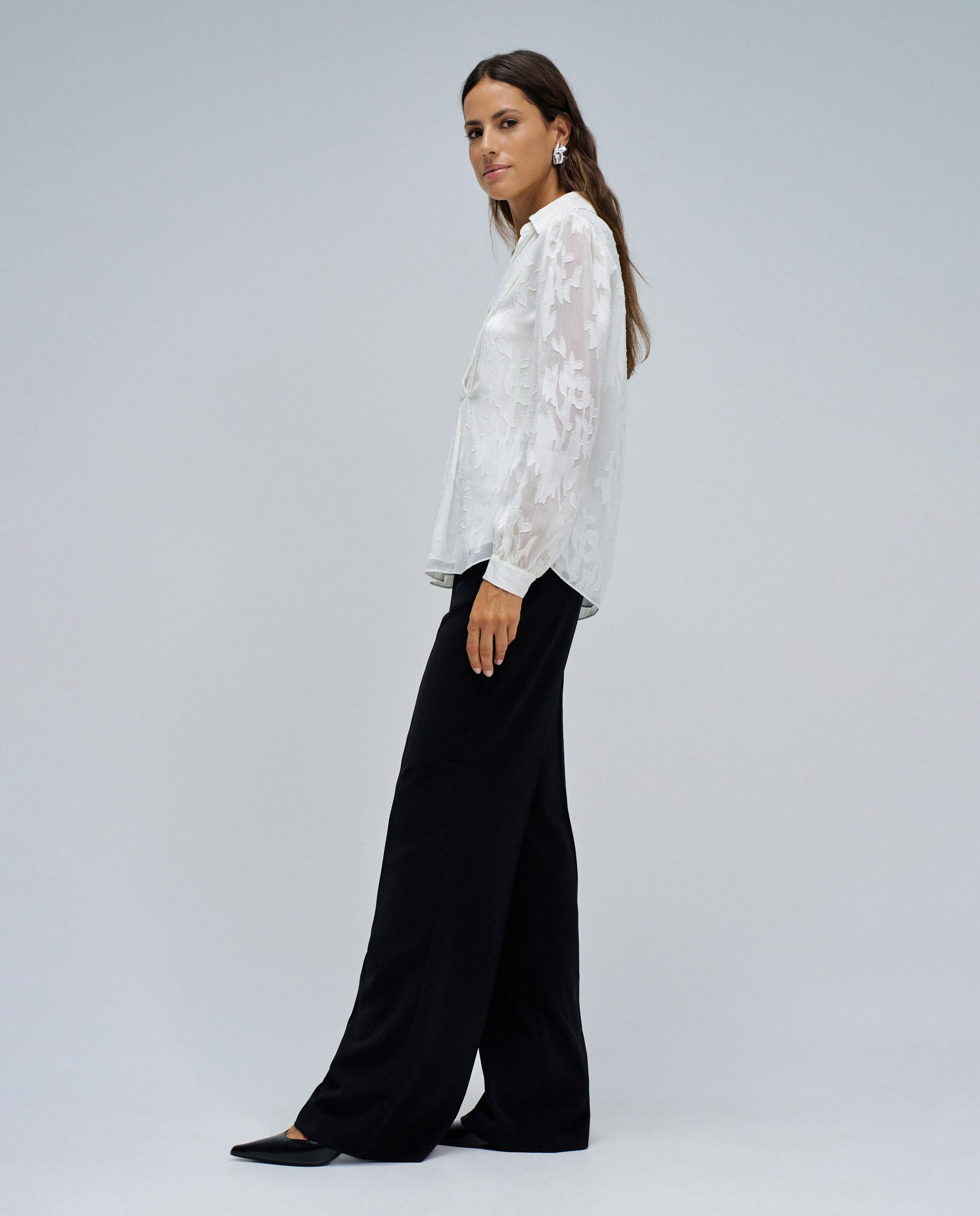 Camisa de mujer satinada - Salsa Jeans - Crema Crema-2