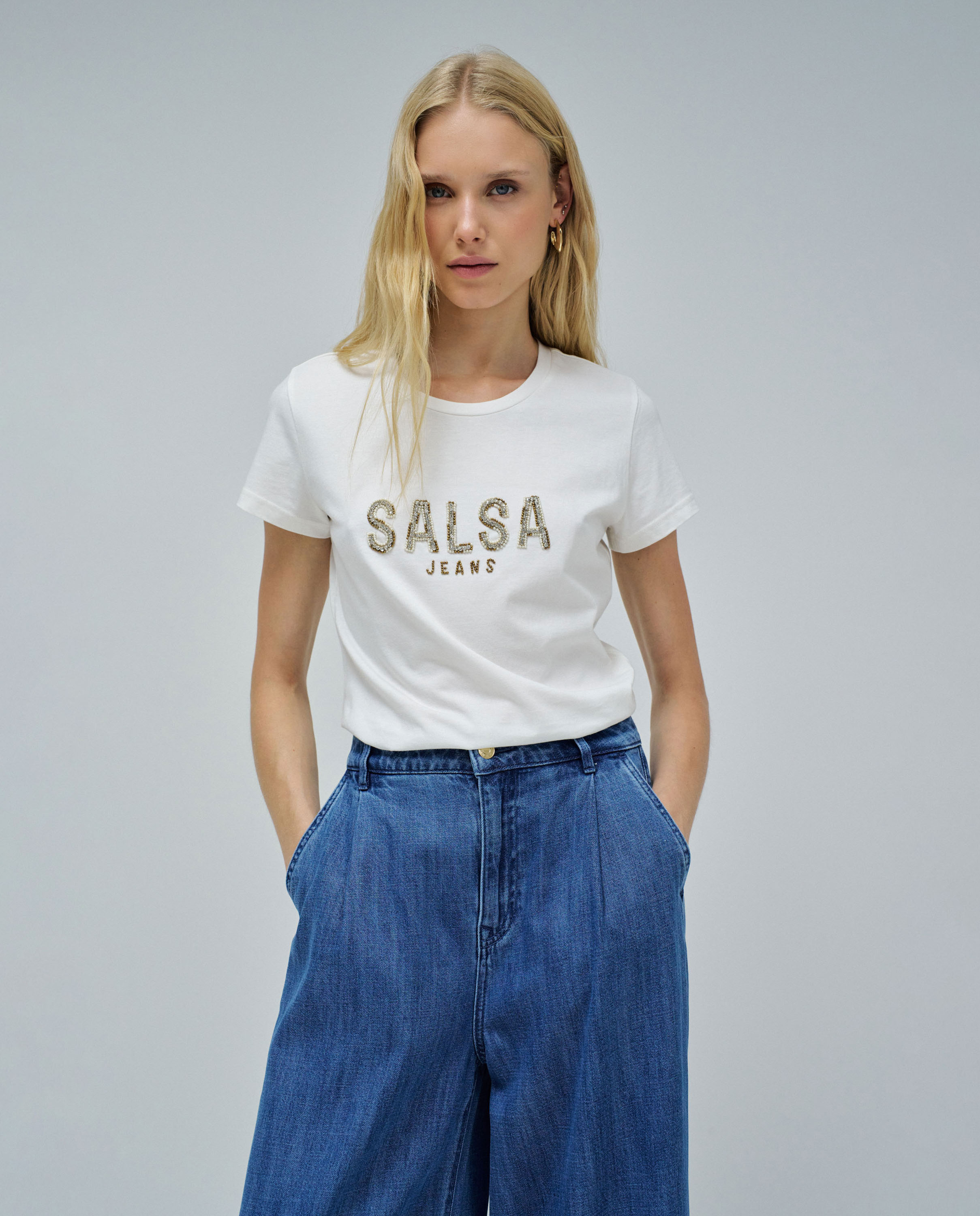Salsa Jeans - Camiseta de mujer con logo.