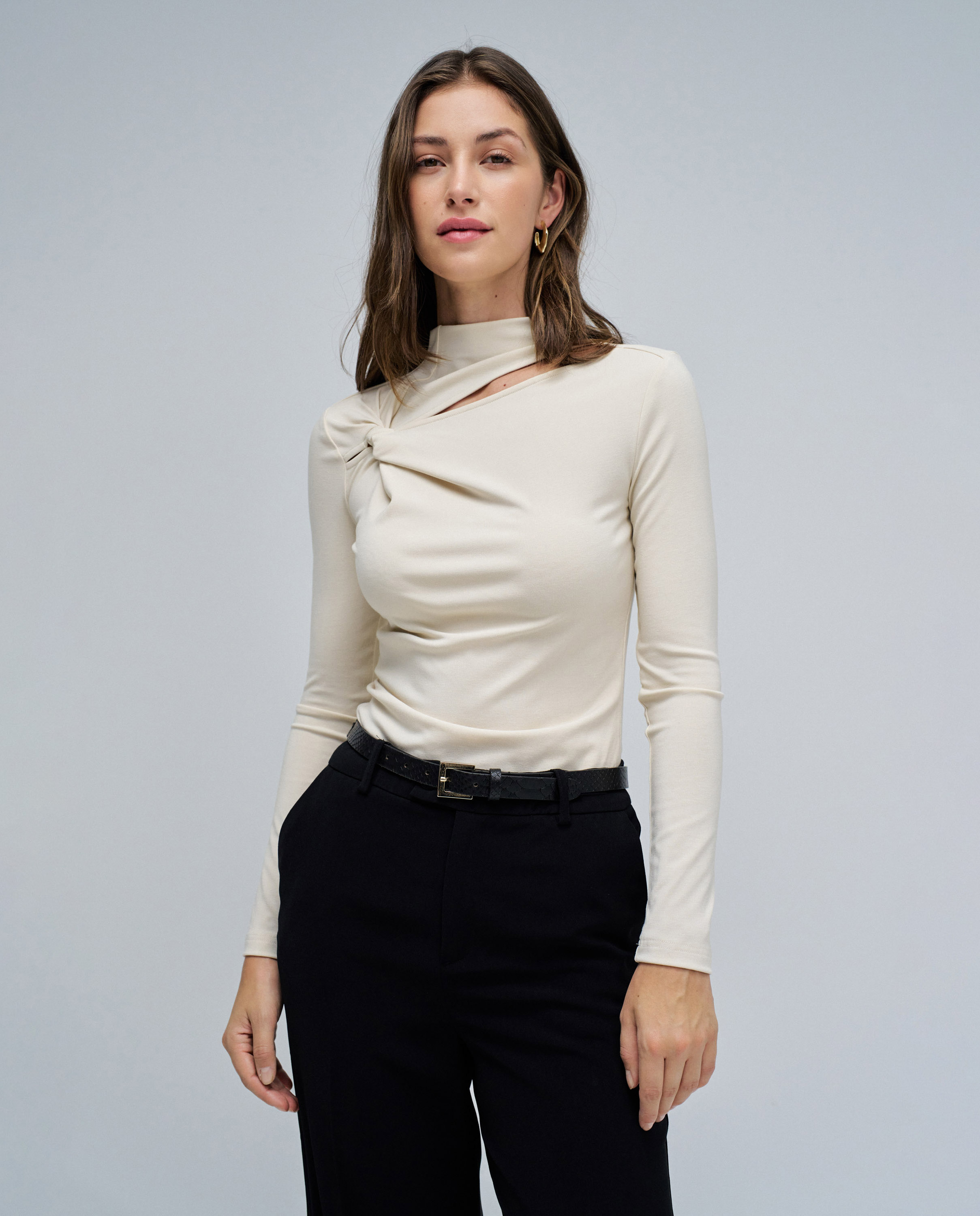 Jersey de mujer de media cuello