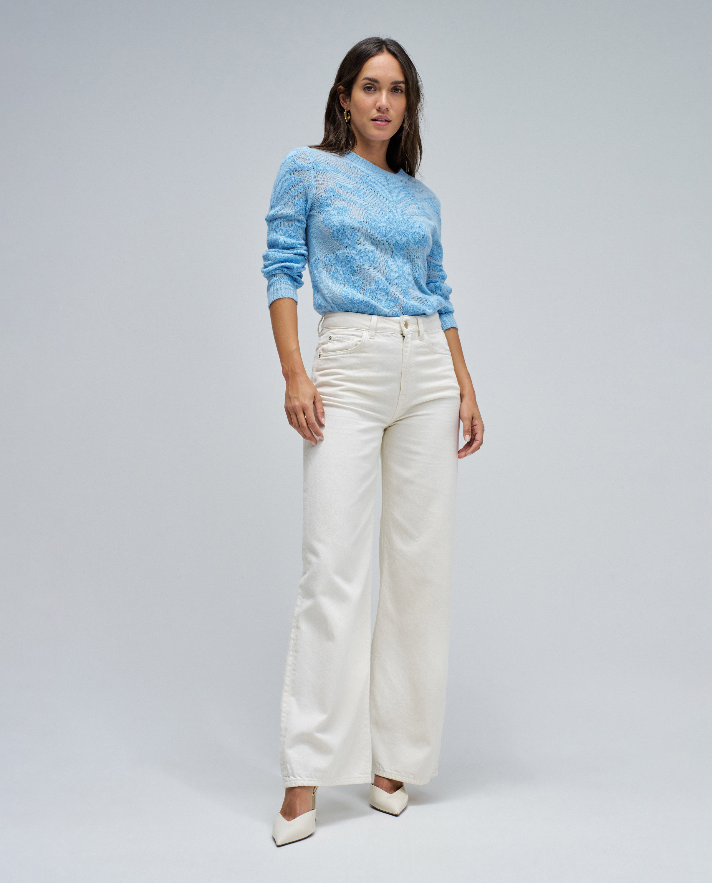 Jersey de mujer fino de lana - Salsa Jeans - Azul Azul-5