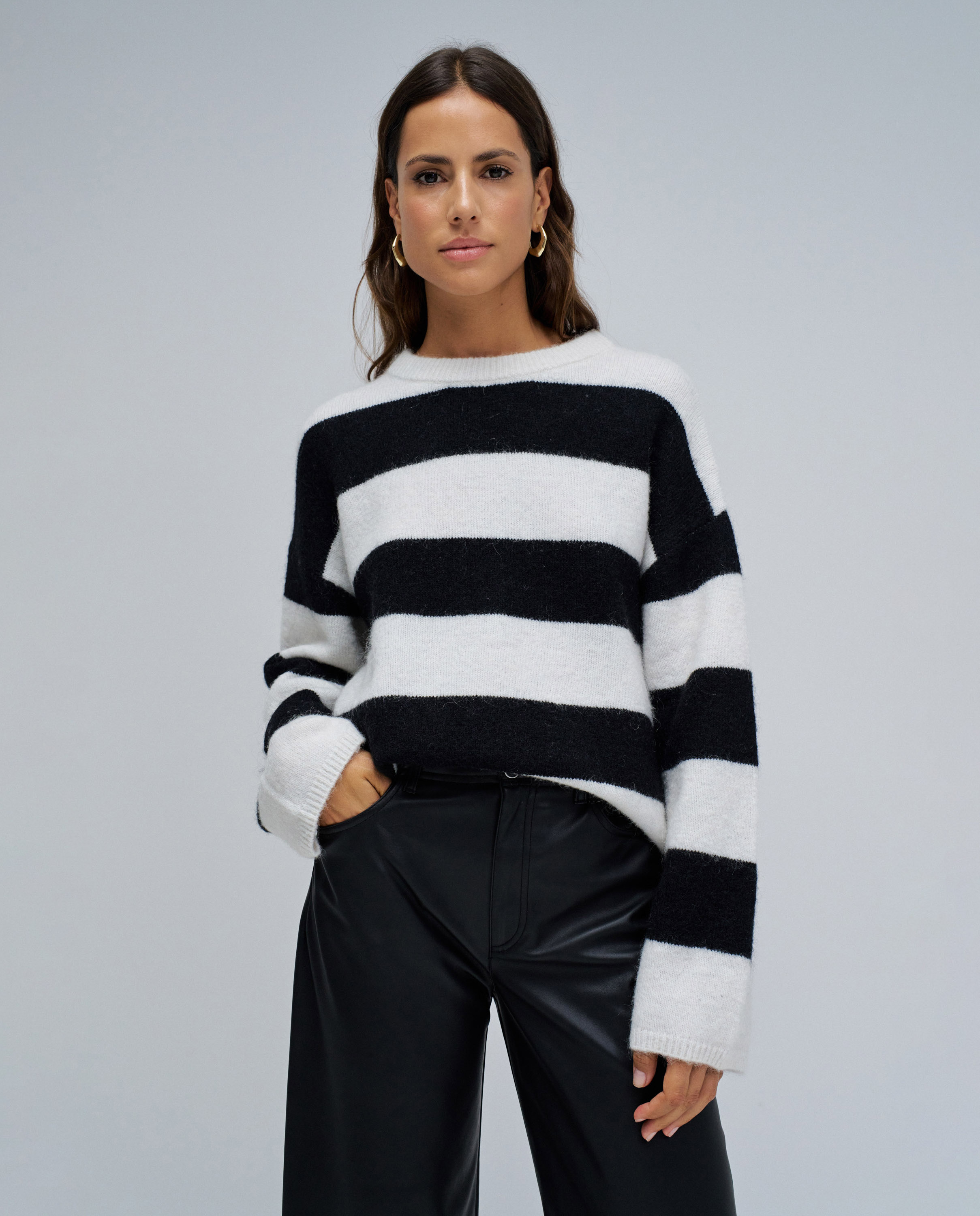 Salsa Jeans - Jersey de mujer de lana y Otros materiales a rayas.