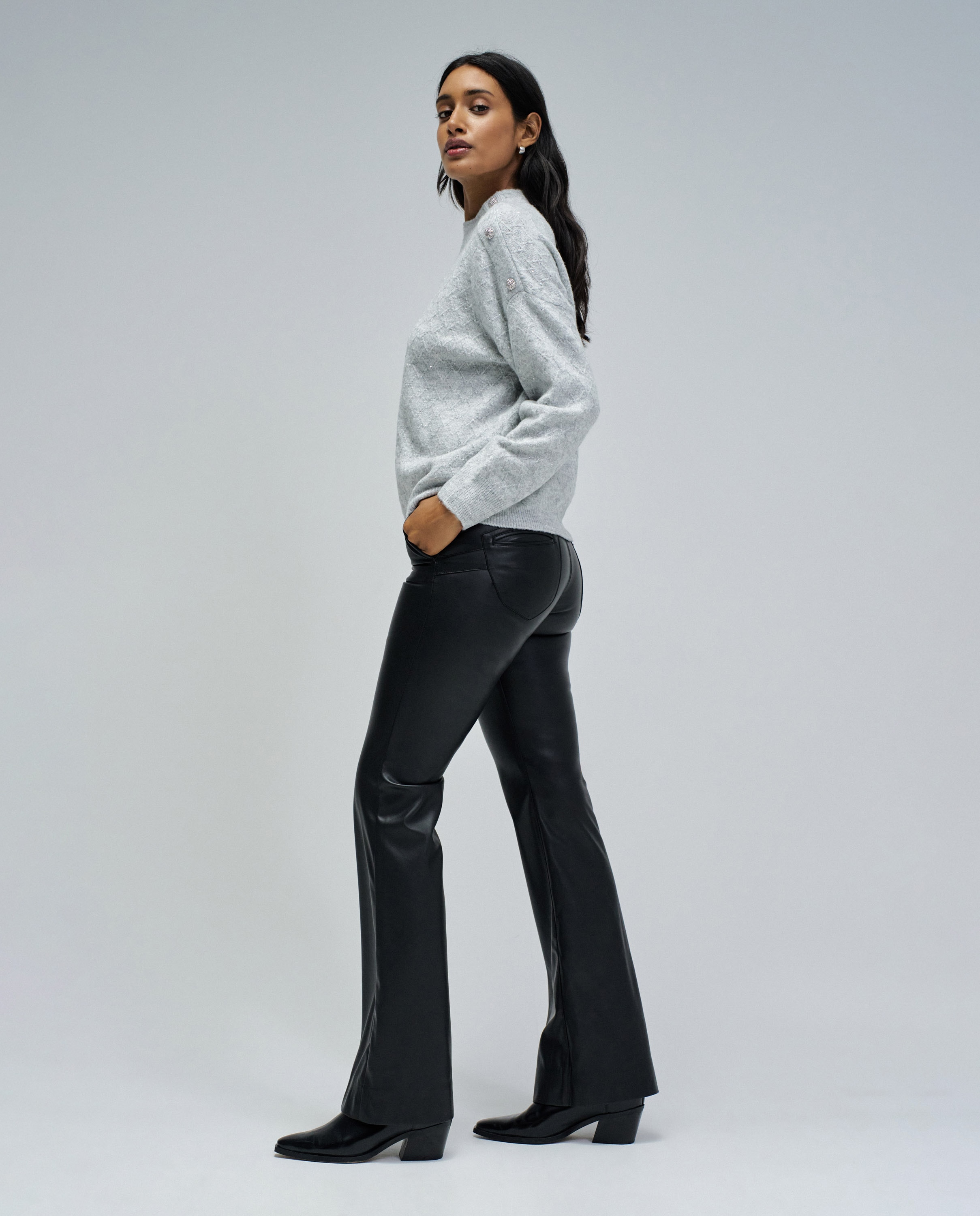 Jersey de mujer de punto con lúrex - Salsa Jeans - Gris Gris-2