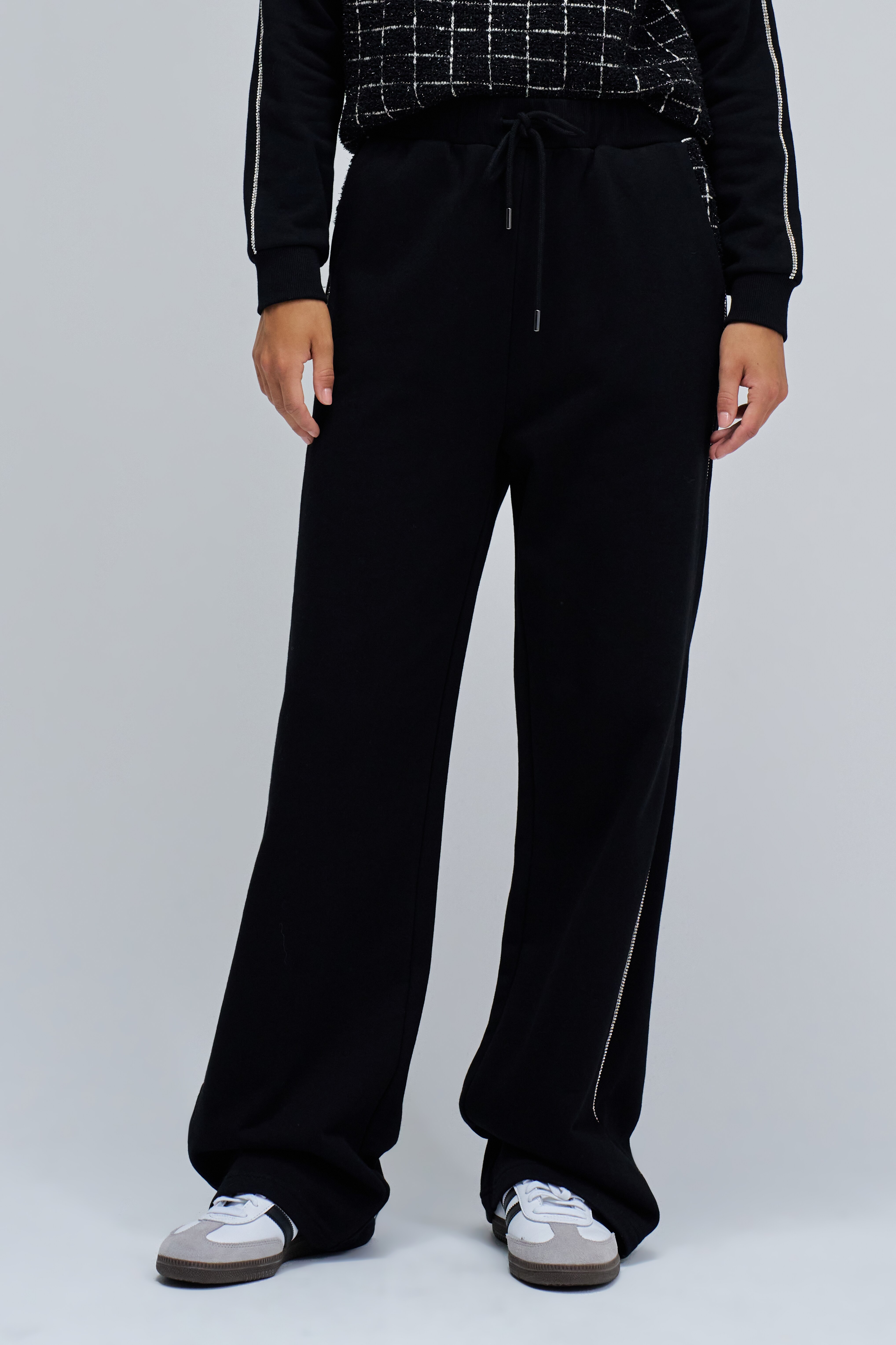 Pantalones de mujer joggers de tela - Salsa Jeans - Negro Negro-5