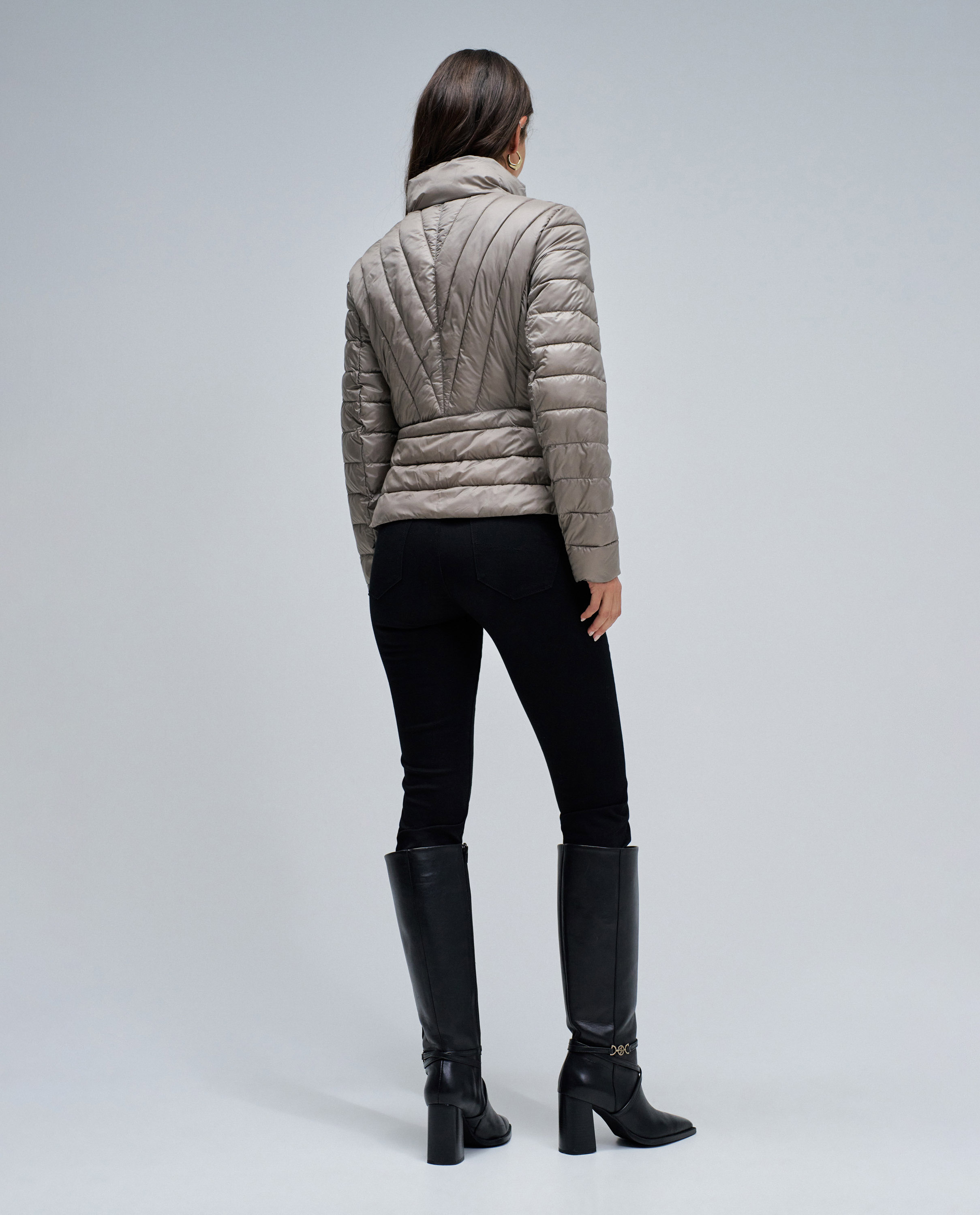 Chaqueta de mujer acolchada corta jackie - Salsa Jeans - Marrón Marrón-3