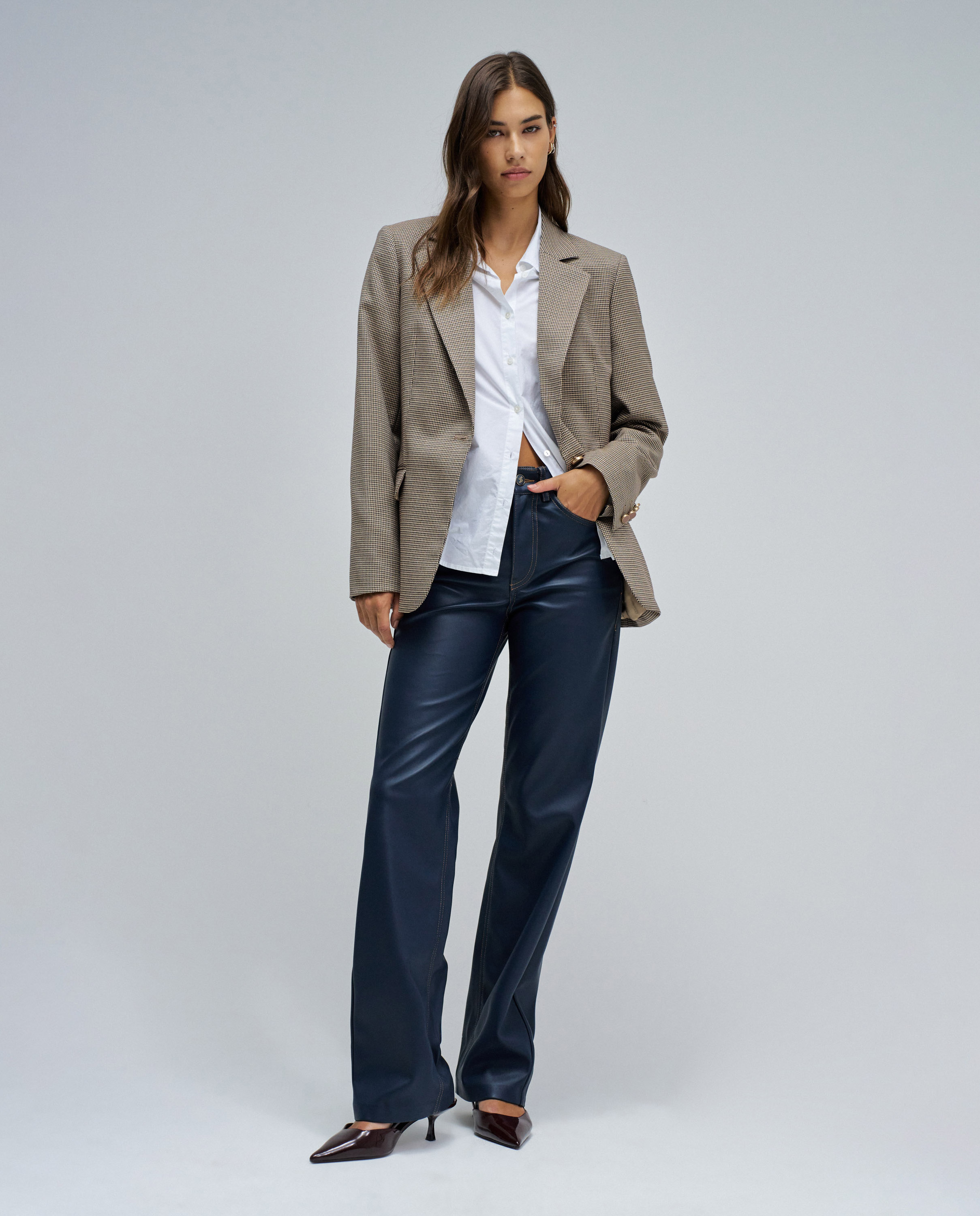 Salsa Jeans - Vaqueros de mujer faith push in straight efeito pele.