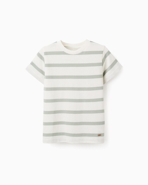 Imagen 0 de Camiseta de niño 100% algodón a rayas