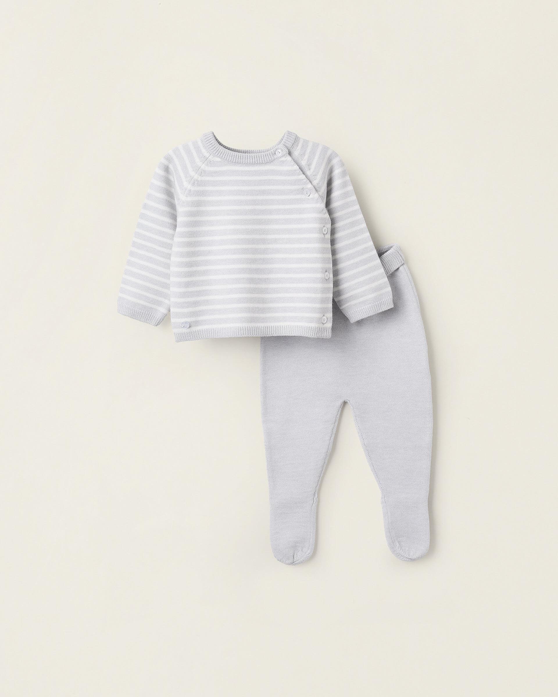 Conjunto de bebé niño 2 piezas de punto