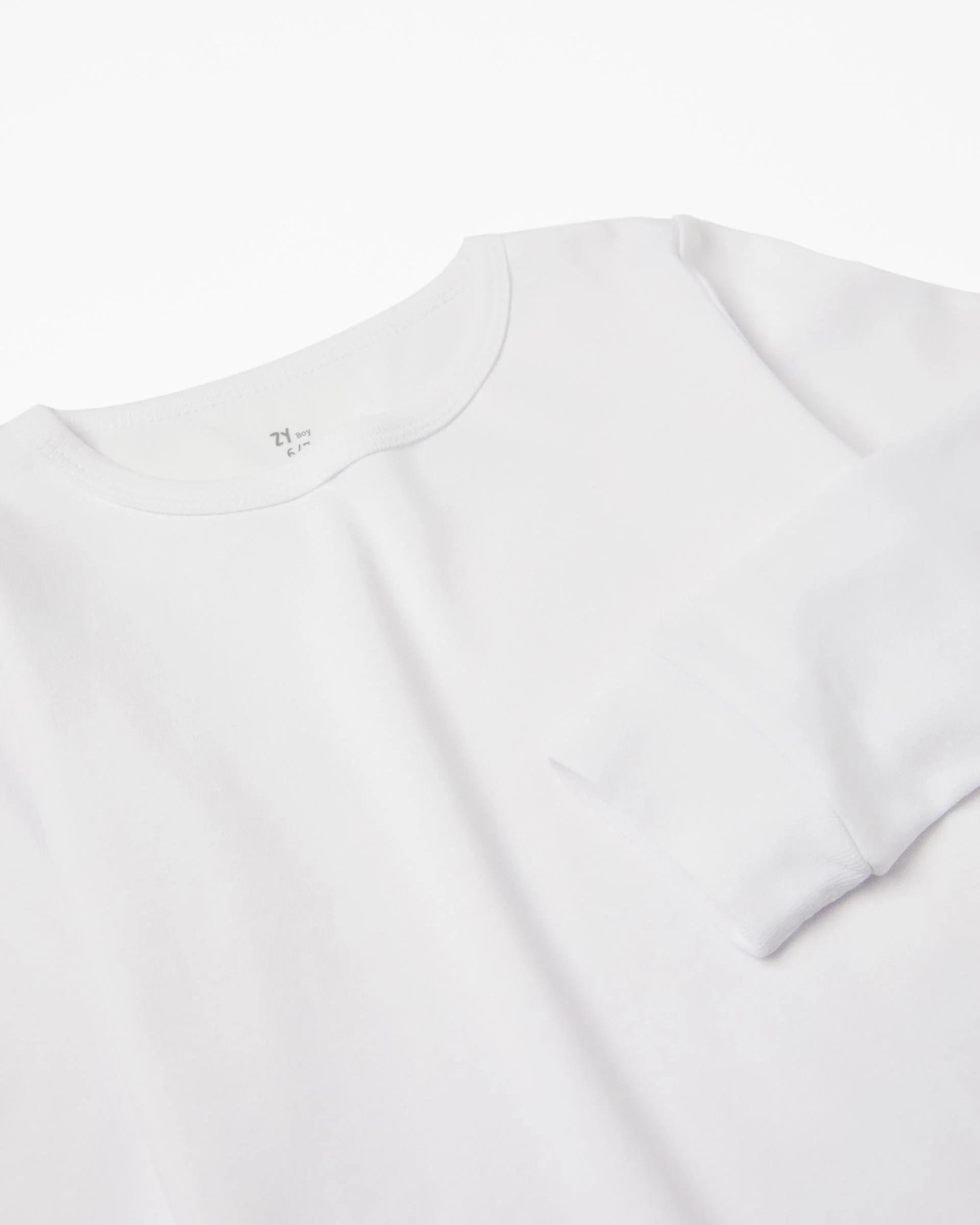 Imagen 2 de Pack de 3 camisetas interiores de niño 100% algodón cuelo redondo - Zippy - Blanco Blanco