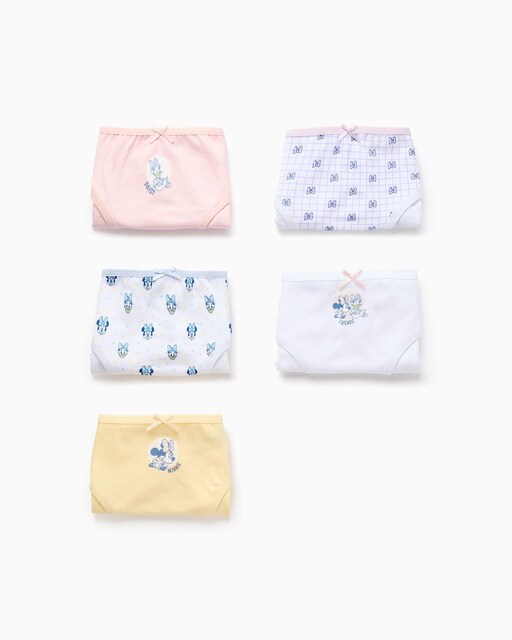 Imagen 0 de Pack de 5 braguitas de niña motivo Minnie con lacito