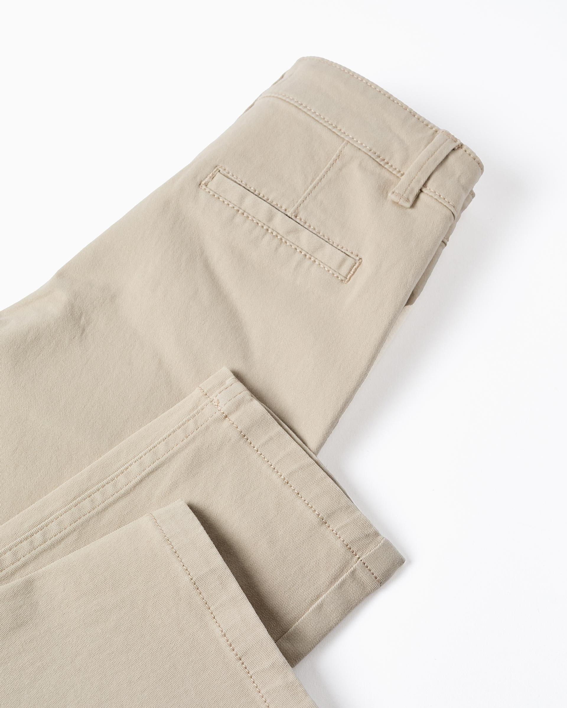 Pantálon chino de niño de sarga slim fit - Zippy - Beige Beige-4