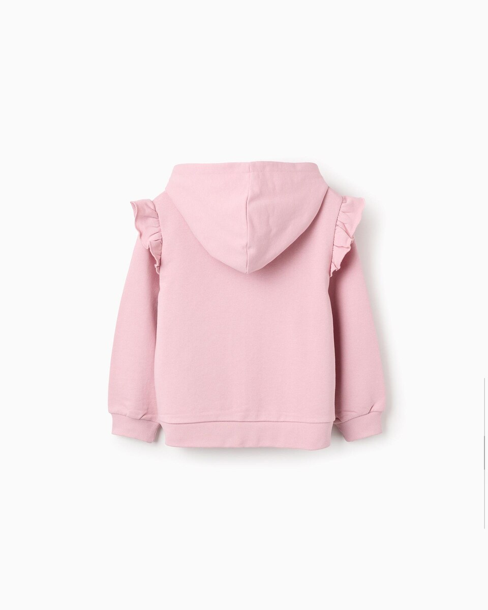 Sudadera de niña 100 algodón con volantes estampado Stitch