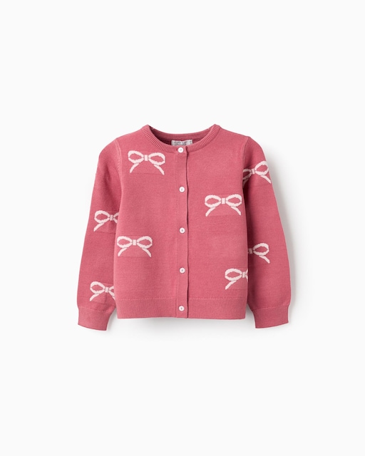 Imagen 0 de Chaqueta de niña de punto com jacquard