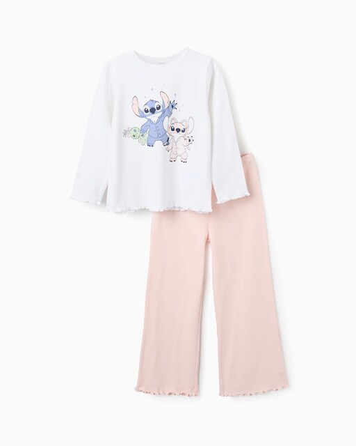 Imagen 0 de Pijama de niña 100% algodón motivo Stitch brilla en la oscuridad