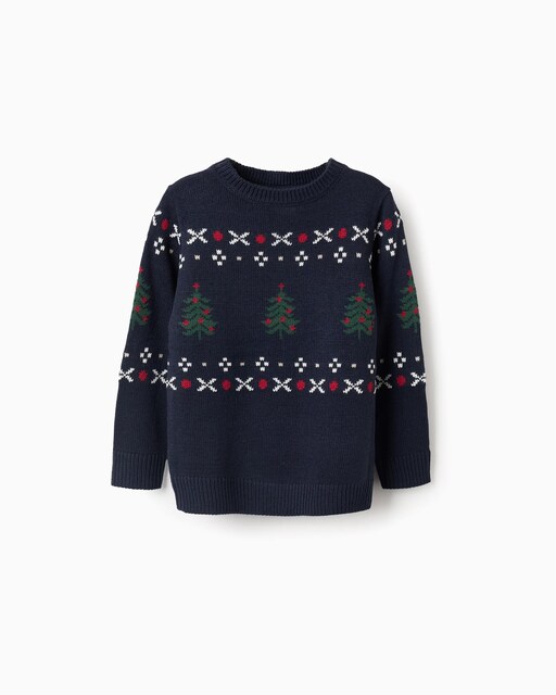 Imagen 0 de Jersey de niño de punto con jacquard de Navidad