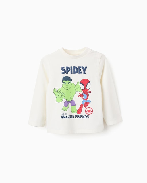 Imagen 0 de Camiseta de bebé niño 100% algodón con estampado Spidey