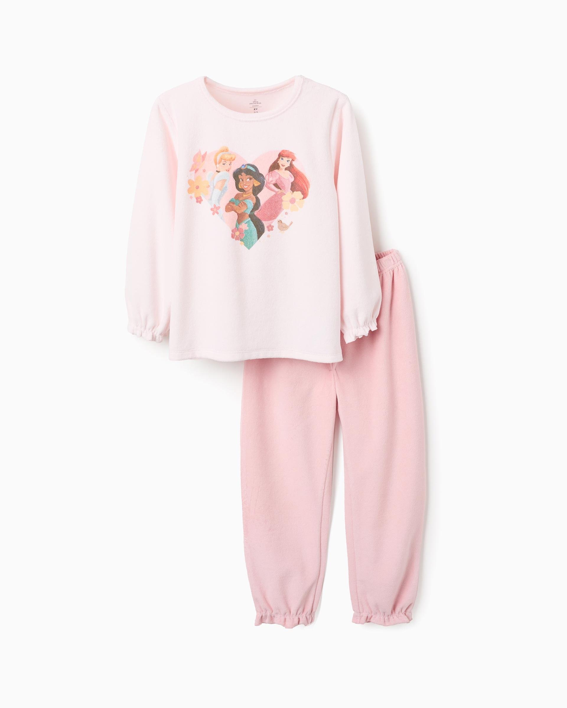 Pijama de niña deterciopelo con estampado dePrincesas Disney
