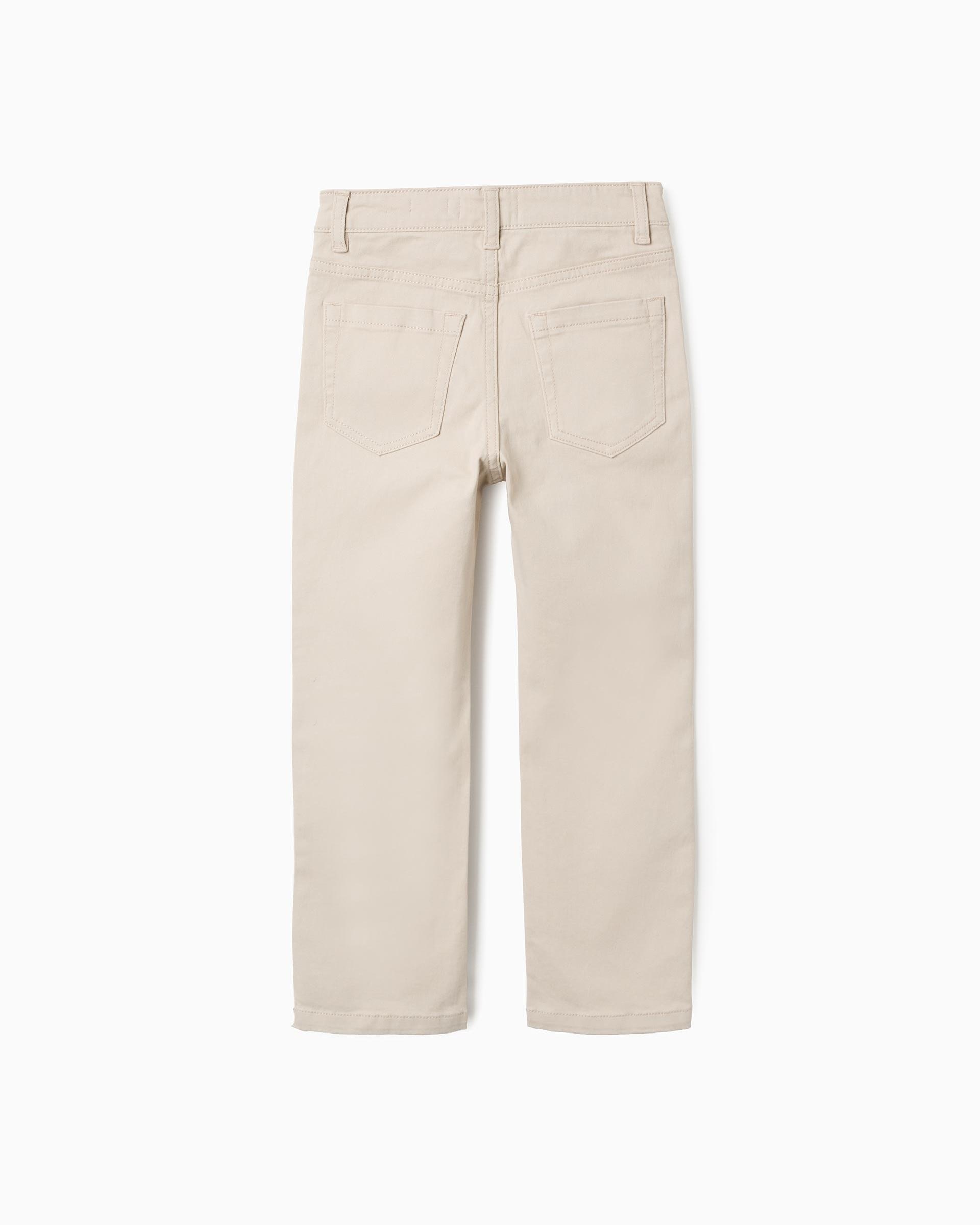 Imagen 2 de Pantalones cinco bolsillos de niño de sarga slim fit - Zippy - Beige Beige
