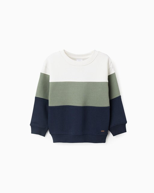 Imagen 0 de Sudadera de niño perchada con bloques de color